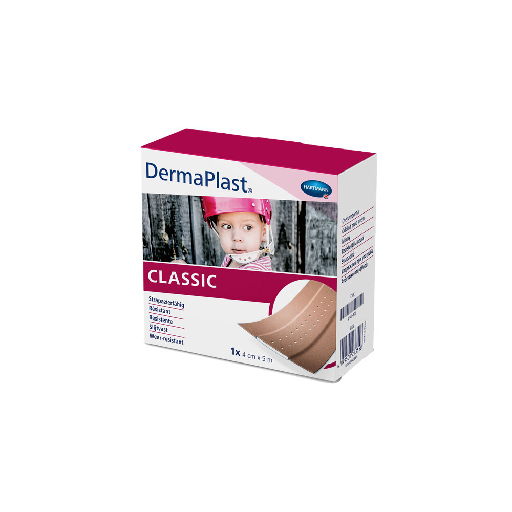 Hartmann DermaPlast classic, wound plaster, 1 roll, 4 cm x 5 m