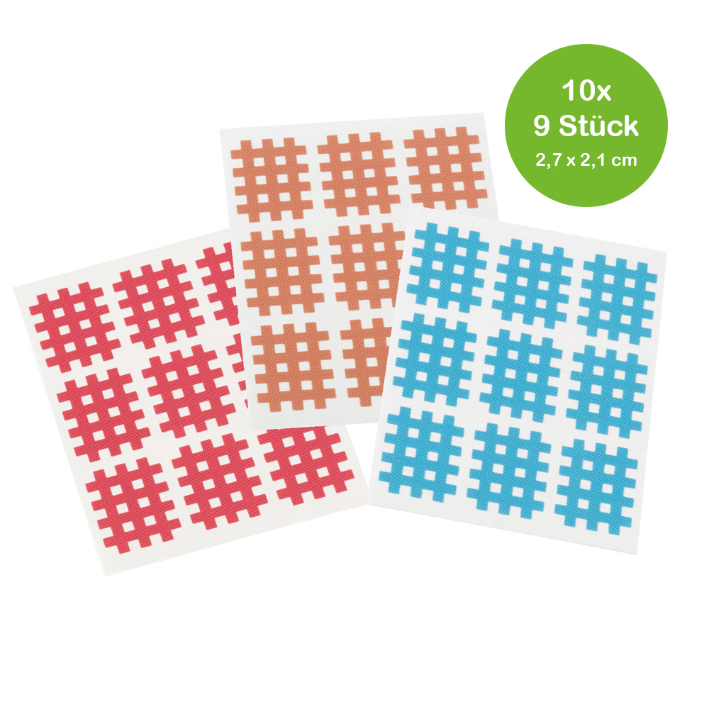Cross Tape, 2,7 x 2,1 cm, 10 sheets with 9 patches