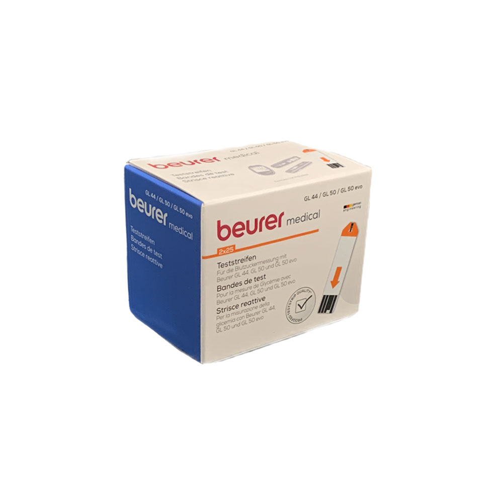 Blood Sugar Test Stripes for GL 44 and GL 50 by Beurer, 50 items