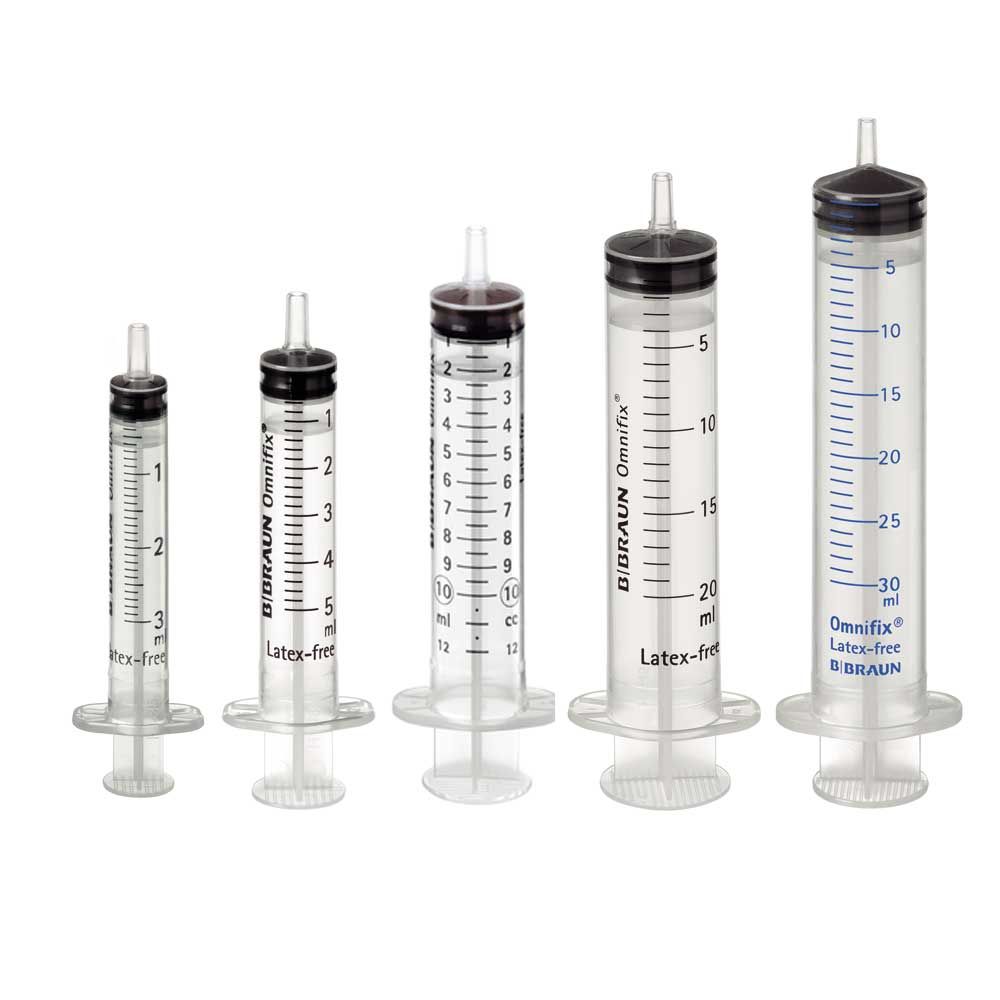B.Braun syringe Omnifix® Solo Luer 3-part, 100pcs sizes