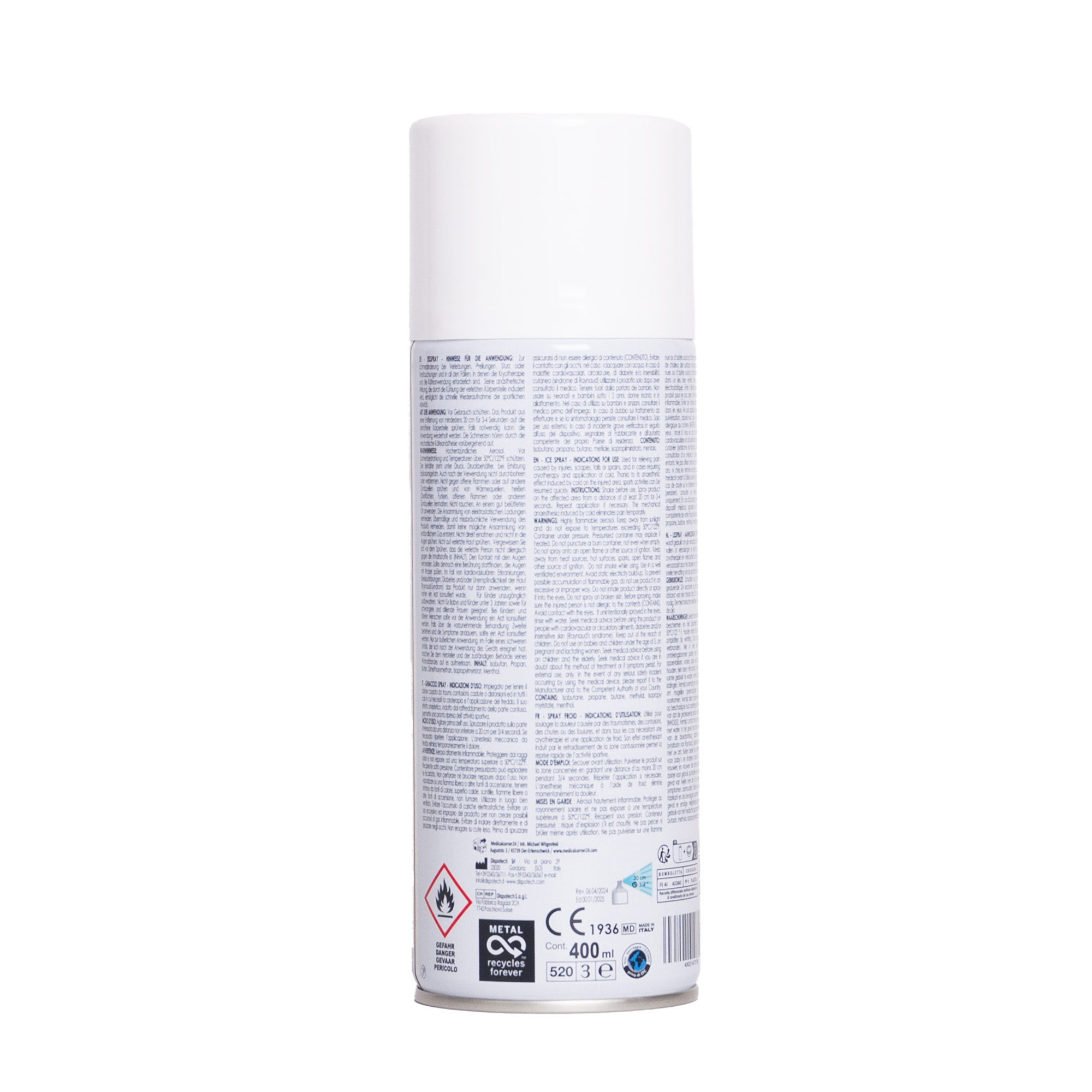 Cooling Spray, Ice Spray, anticonvulsant, pain-relieving, 400 ml
