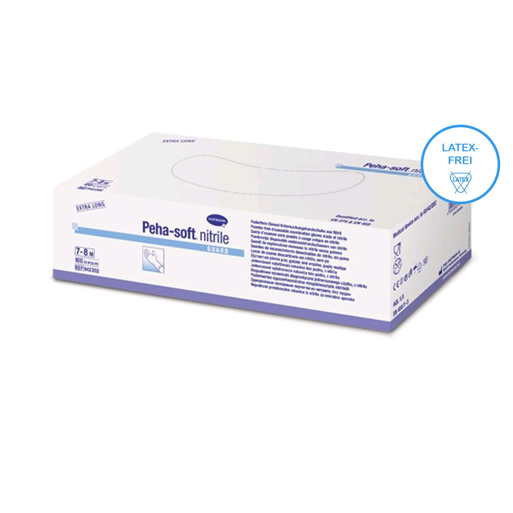 Peha-soft nitrile powder-free guard size XS, 100 pack
