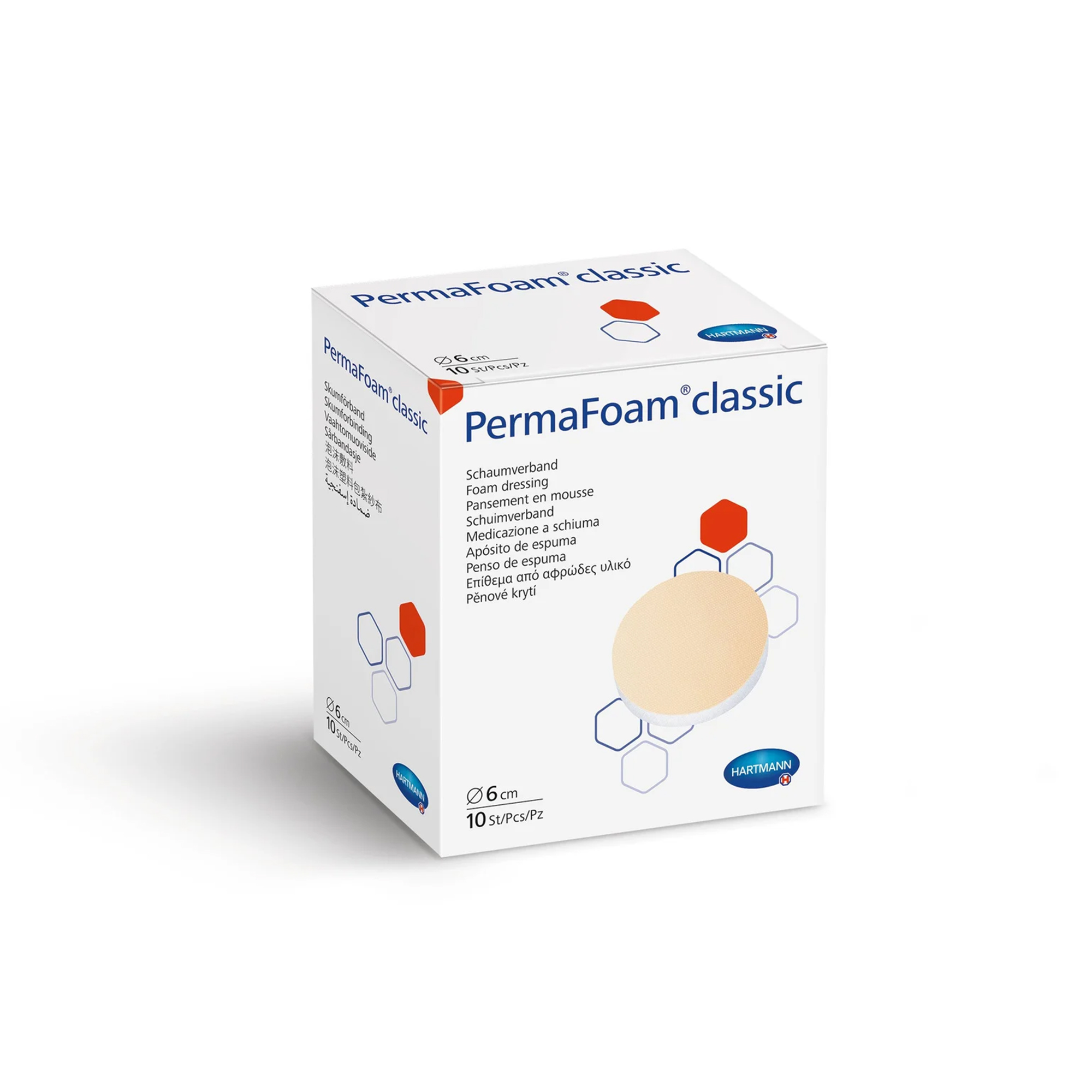 Hartmann PermaFoam® Classic 6 cm round, 10 pieces