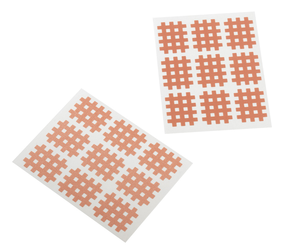 Cross Tape, 2,7 x 2,1 cm, 10 sheets with 9 patches, fawn