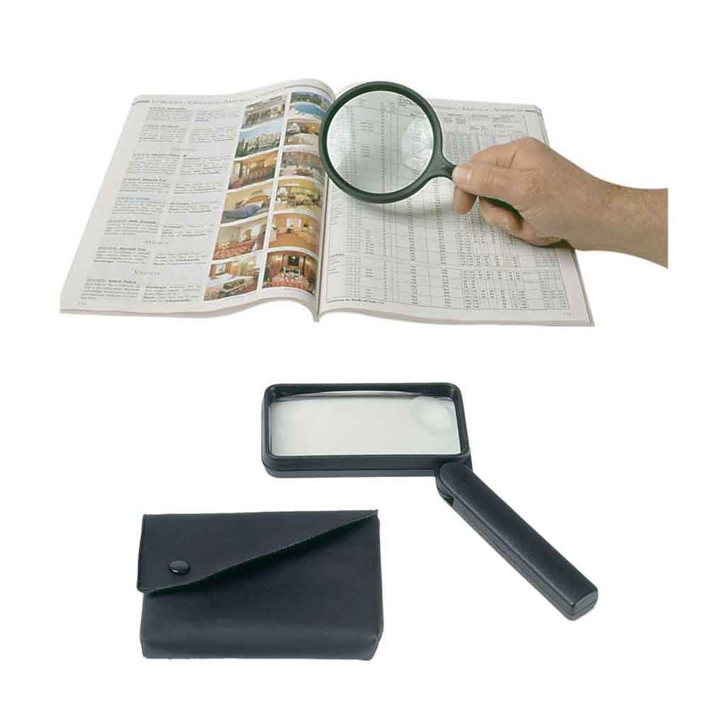Behrend hand magnifier, 2- / 4-fold magnification, angular or circular