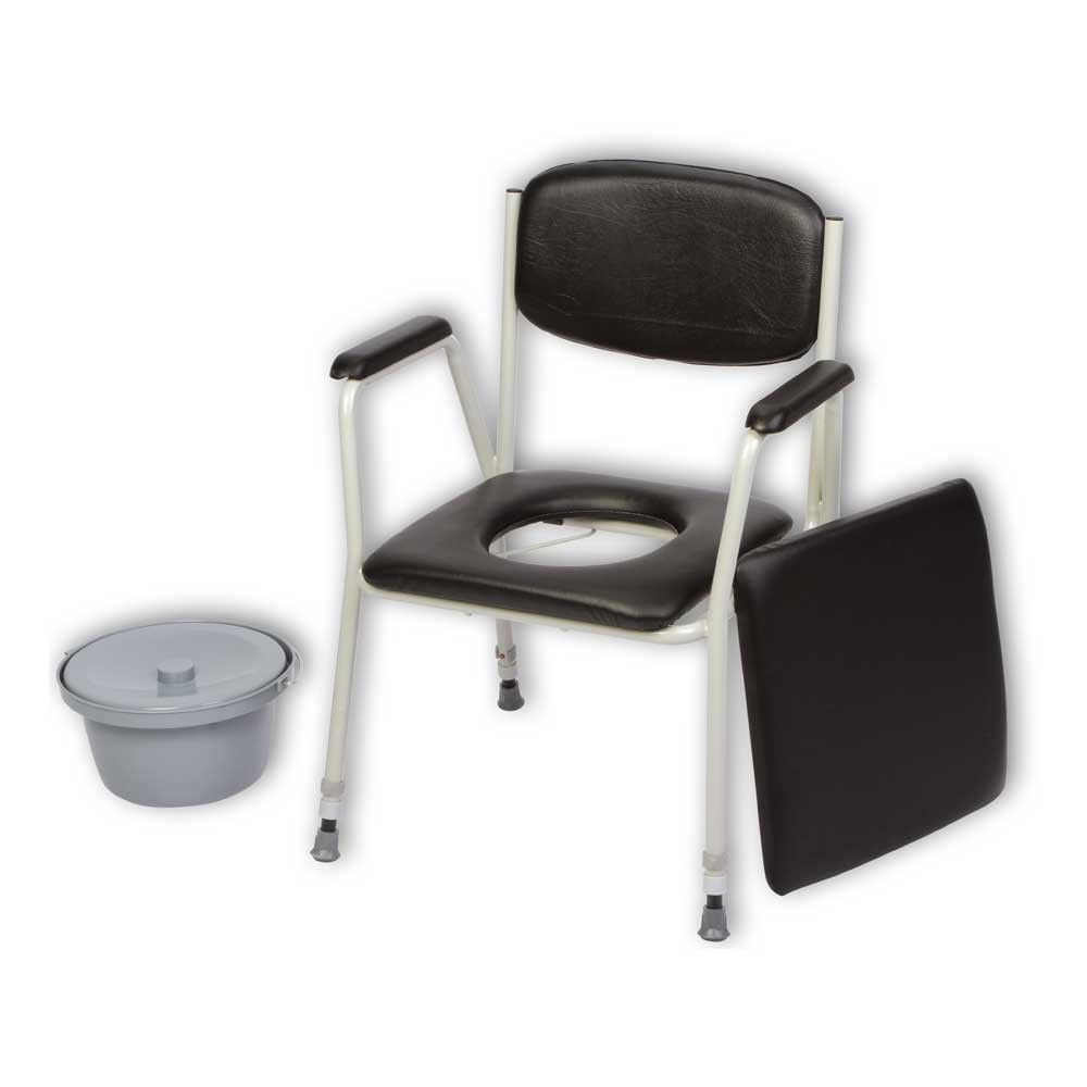 Behrend commode chair TS 100, height adjustable, bucket, cover plate