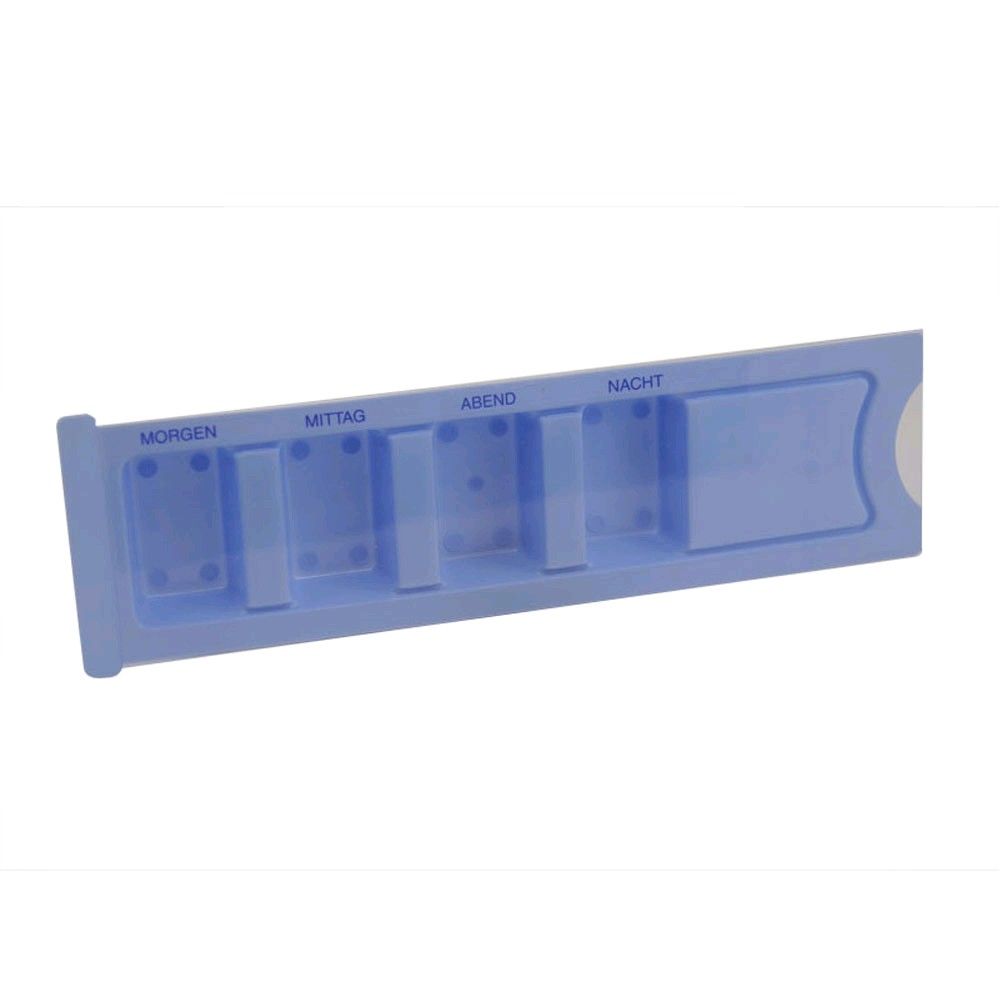 Asid Bonz Medication Dispenser for 1 Day, 4 compartments, blue