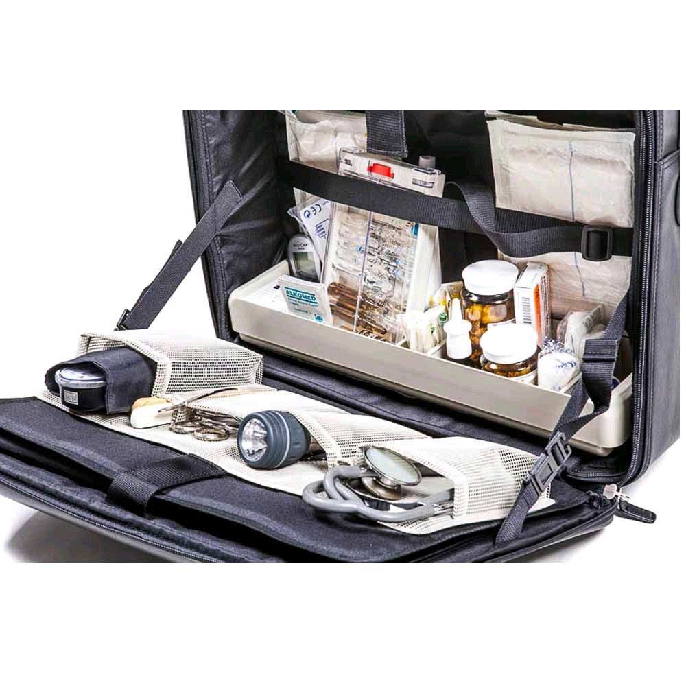Dürasol Mobilo Doctor's Case Trolley, ampoule dispenser, leather black