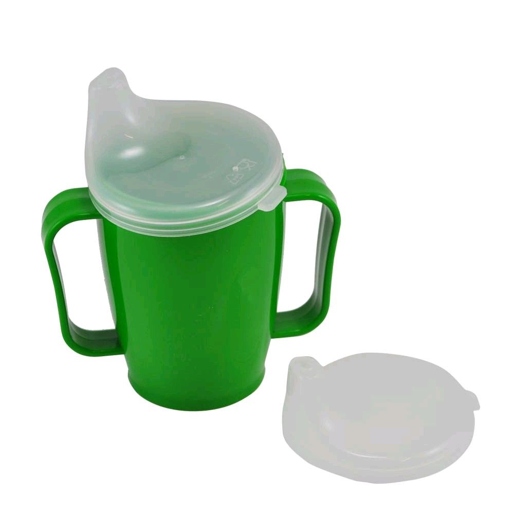 Beak mug, mug with handle + 2 cover 4 + 12 mm, 250ml, green