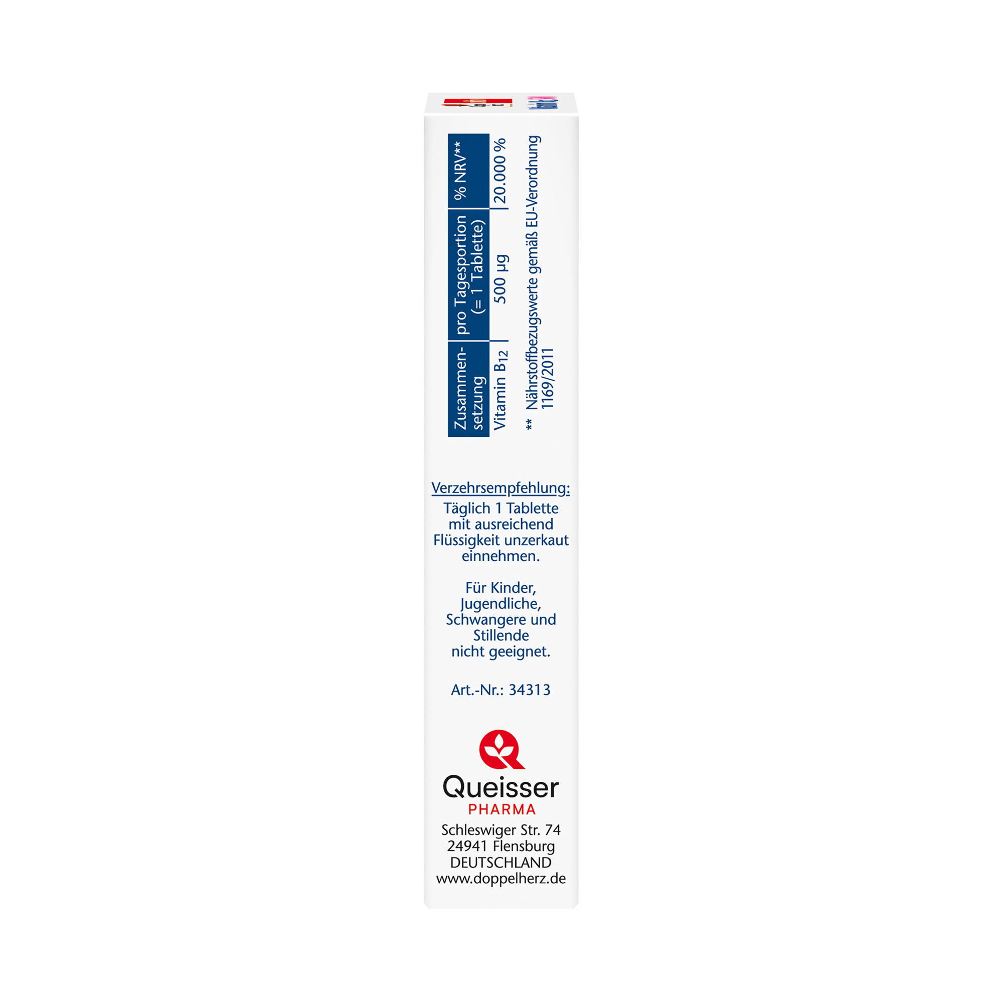Doppelherz aktiv Vitamin B12, 500, 30 Mini Tablets