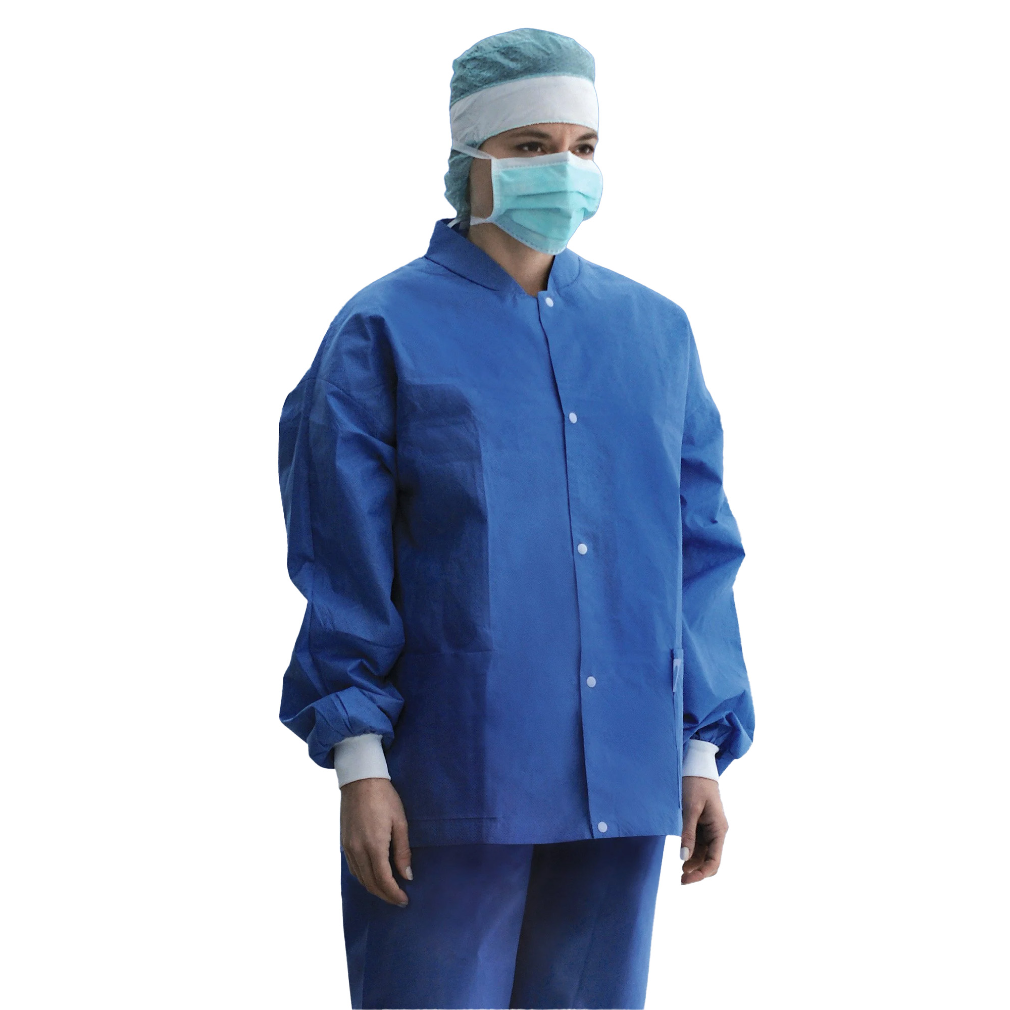 Hartmann Foliodress® Jacket, blue, Size L, 10 pcs.