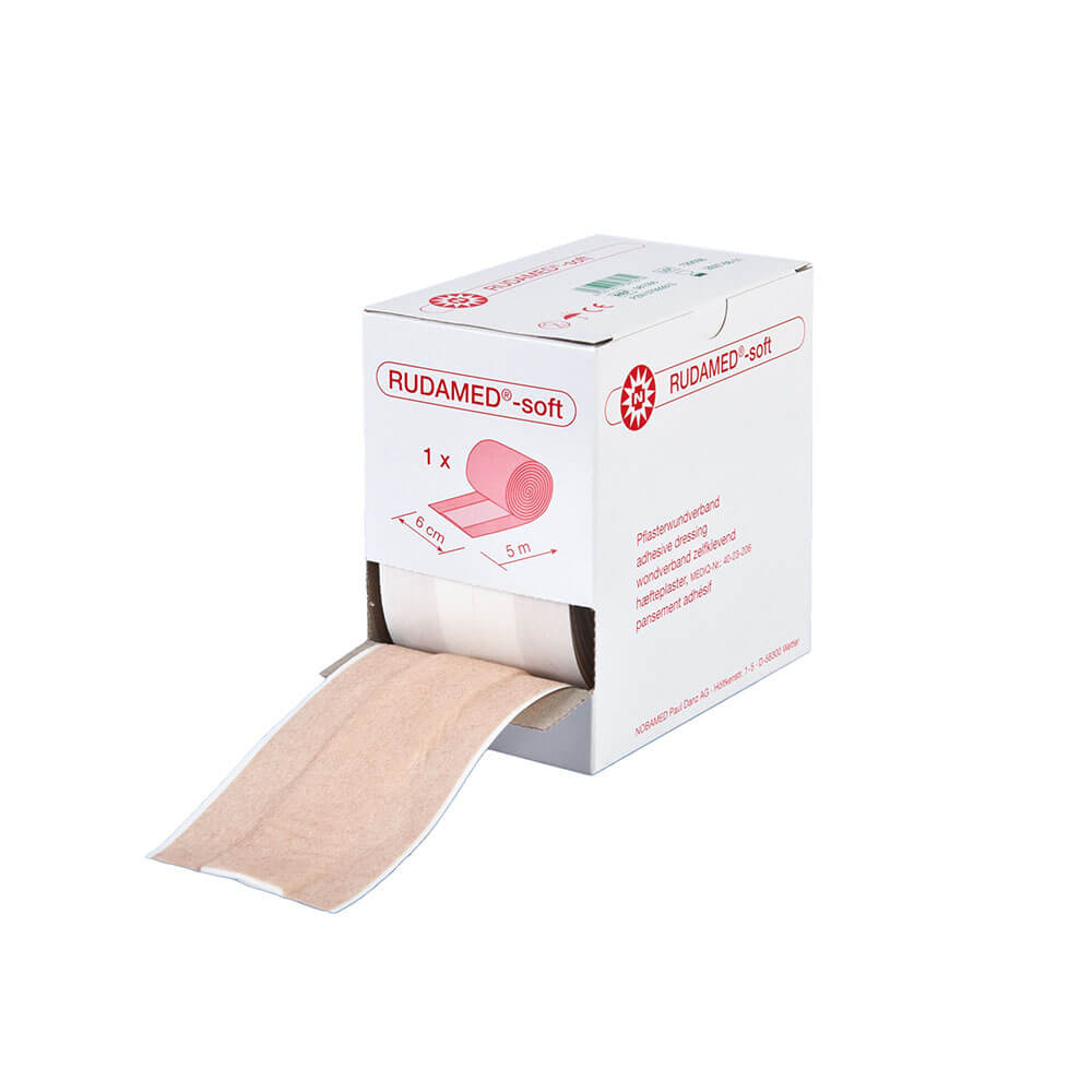 Noba Rudamed-soft, wound plaster, roll plaster, 5m x 6cm