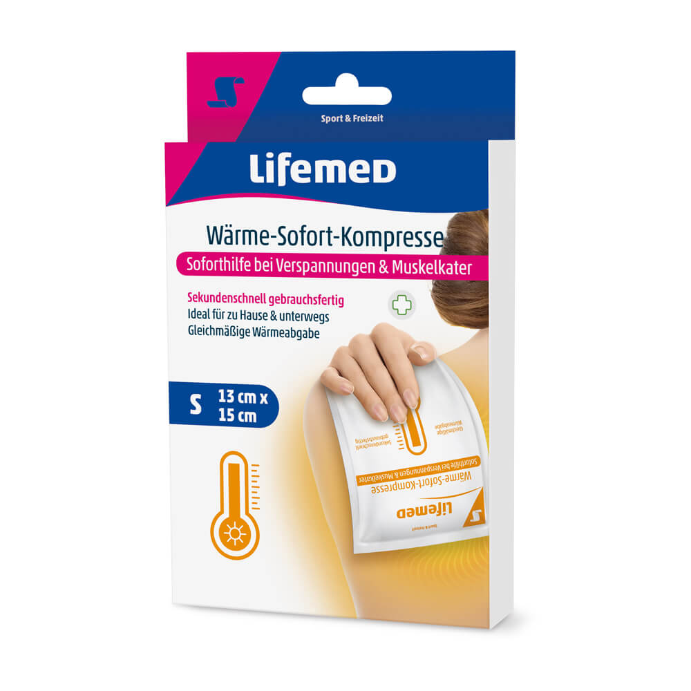 Heat Immediate compress, first aid, by Lifemed®, 13 x 15 cm