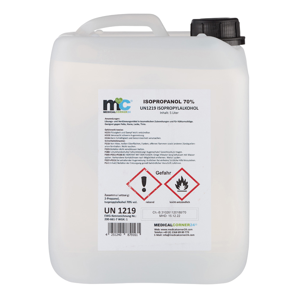 Isopropanol 70% Isopropylalcohol 4 x 5 litre canister