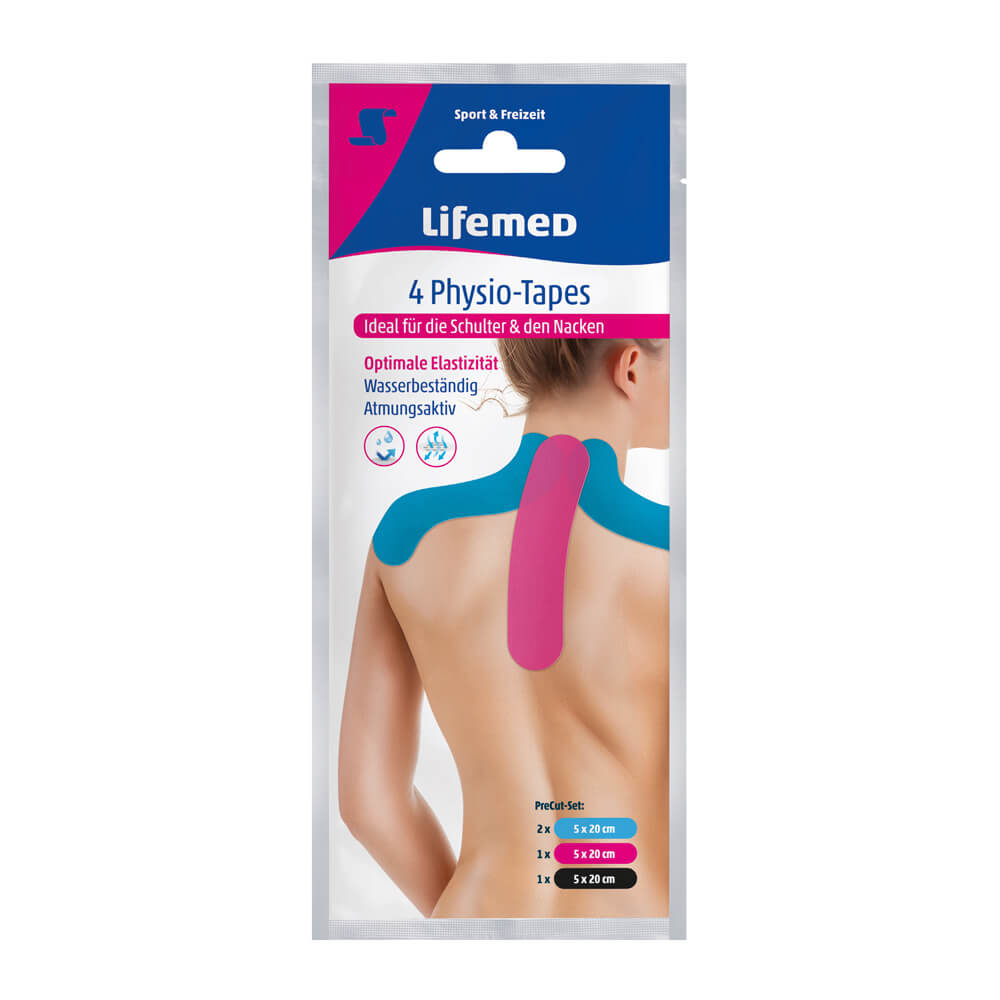 Physiotapes neck, by Lifemed®, 20 x 5 cm, 4 pieces