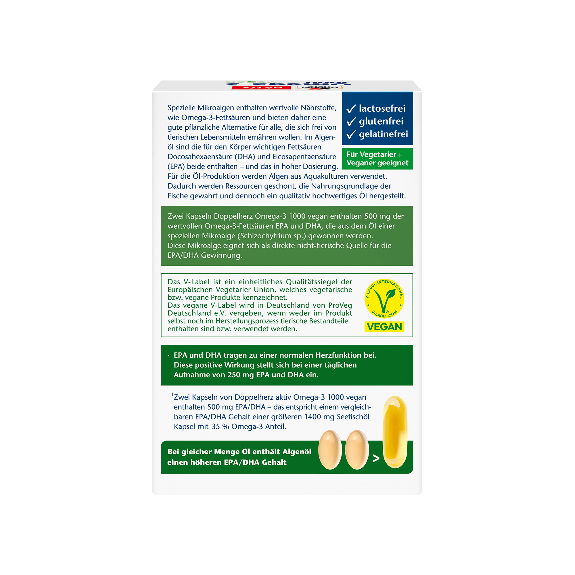 Doppelherz aktiv Omega-3, 1000 vegan, 120 Capsules