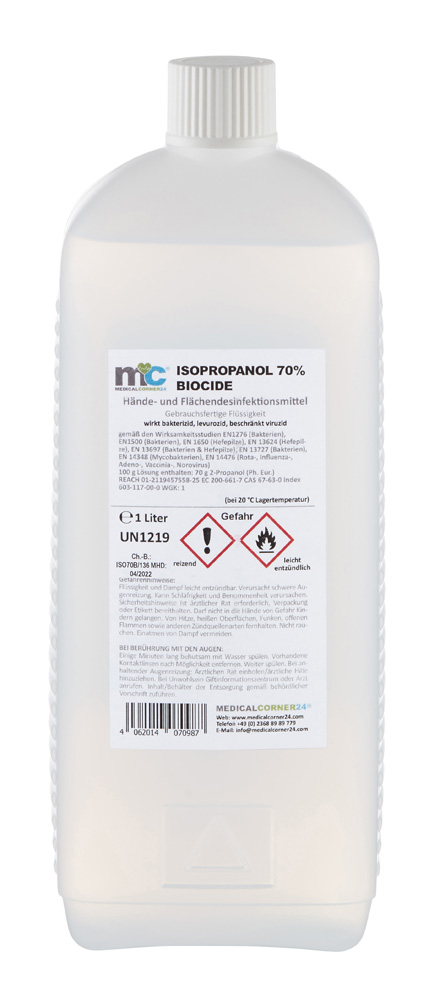 MC24® Hands / Surface Disinfection Biocide, With Squirt Insert, 1 L