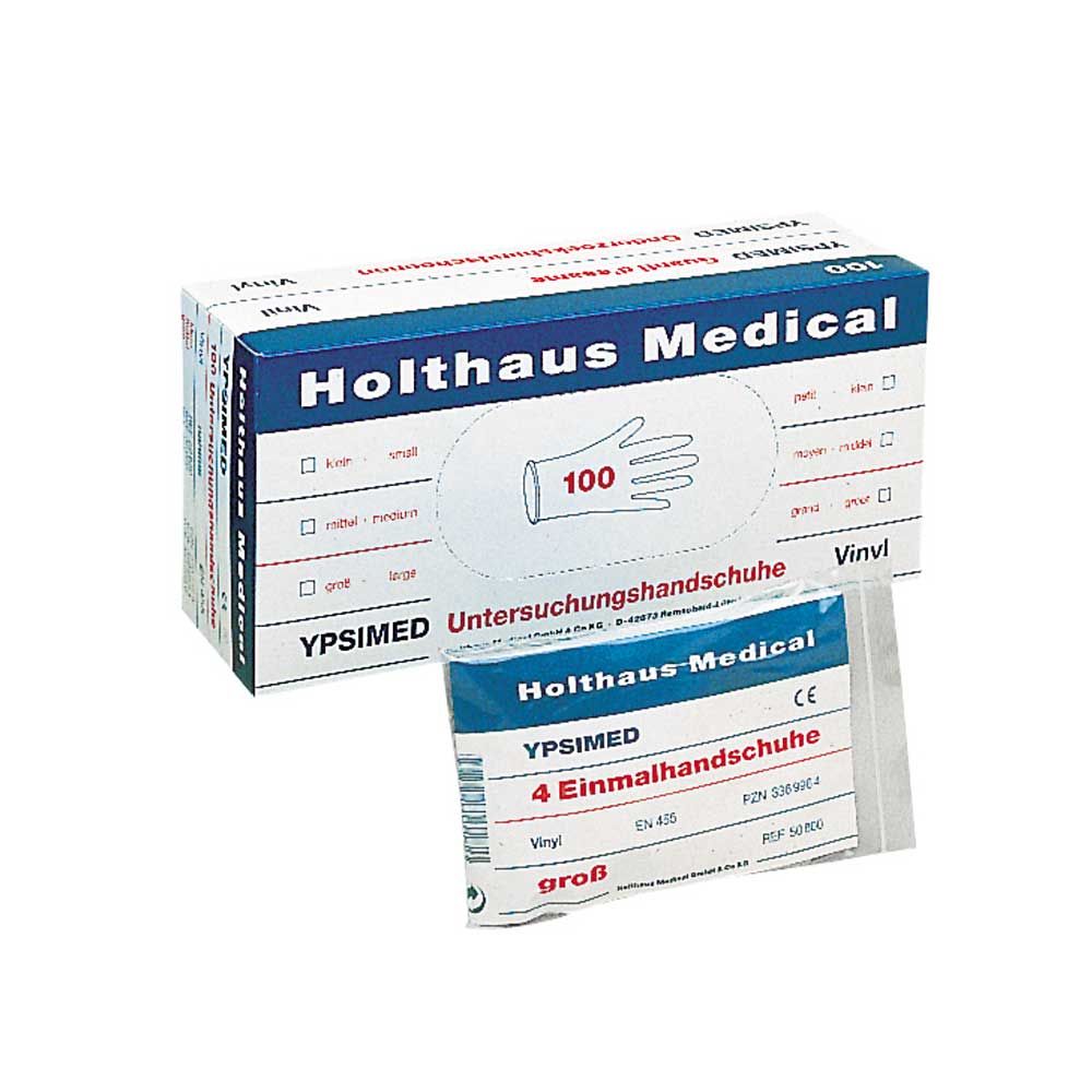Holthaus Medical YPSIMED Disposable Gloves, Vinyl, L