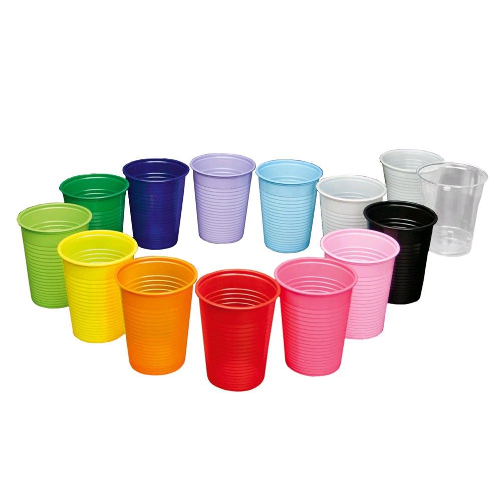 Disposable Cups, Patient Cups, 180 ml, 100 items, red