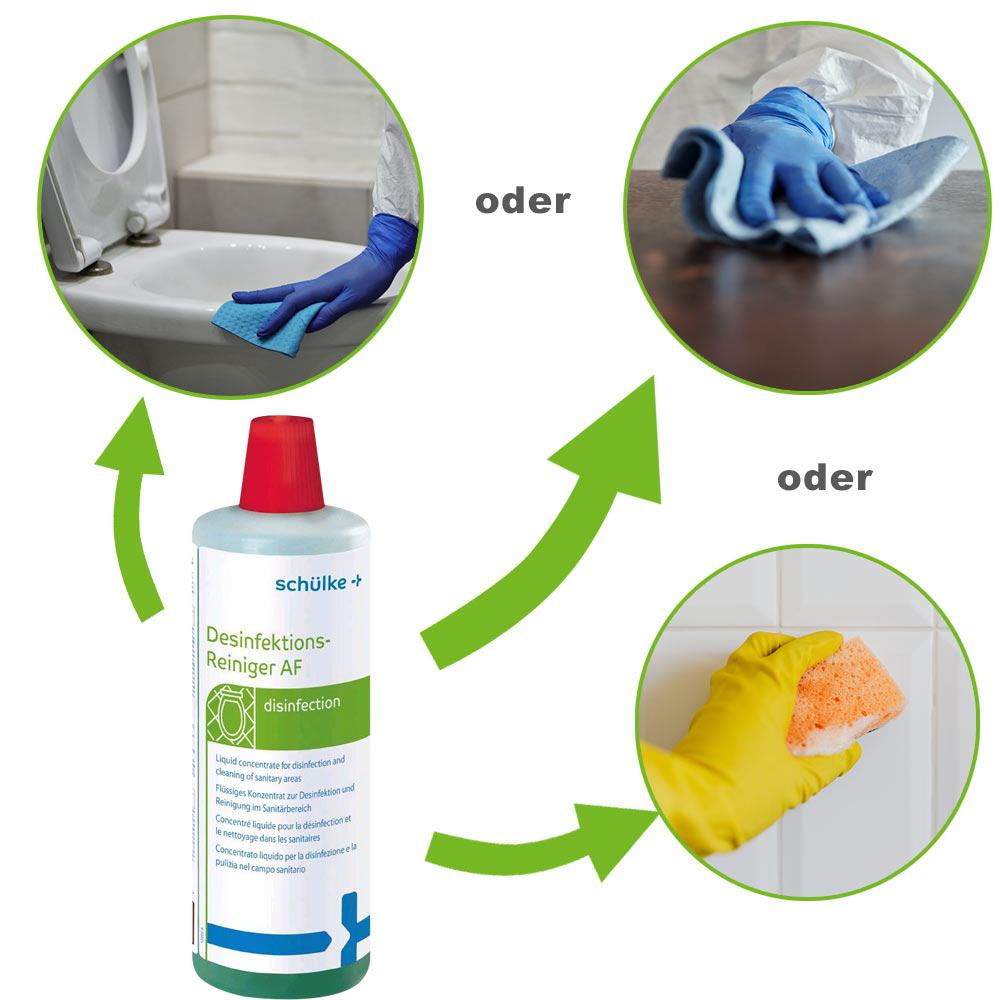Schülke Disinfectant cleaner AF, plumbing, concentrate, sour, 1 liter