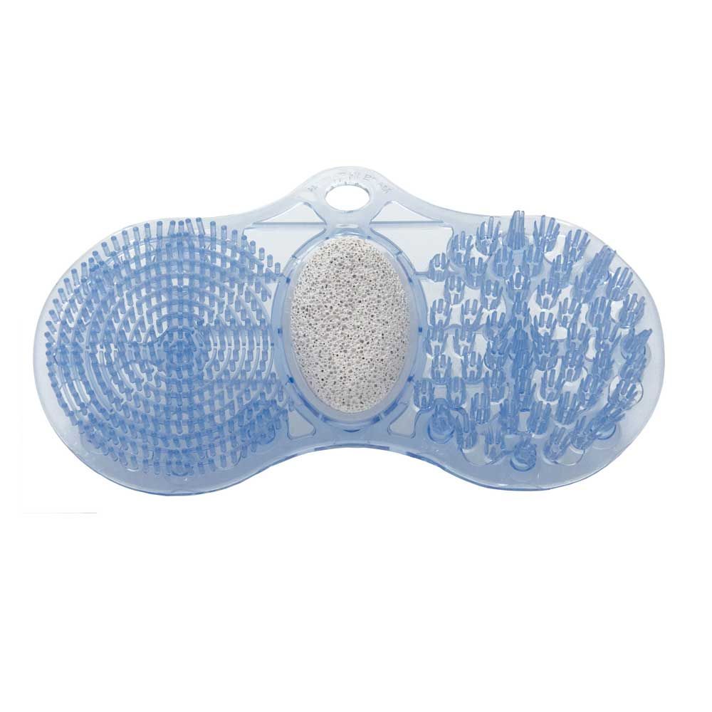 Behrend 3-zone footbrush, massage mat, pumice stone, soft PVC, 28x16cm