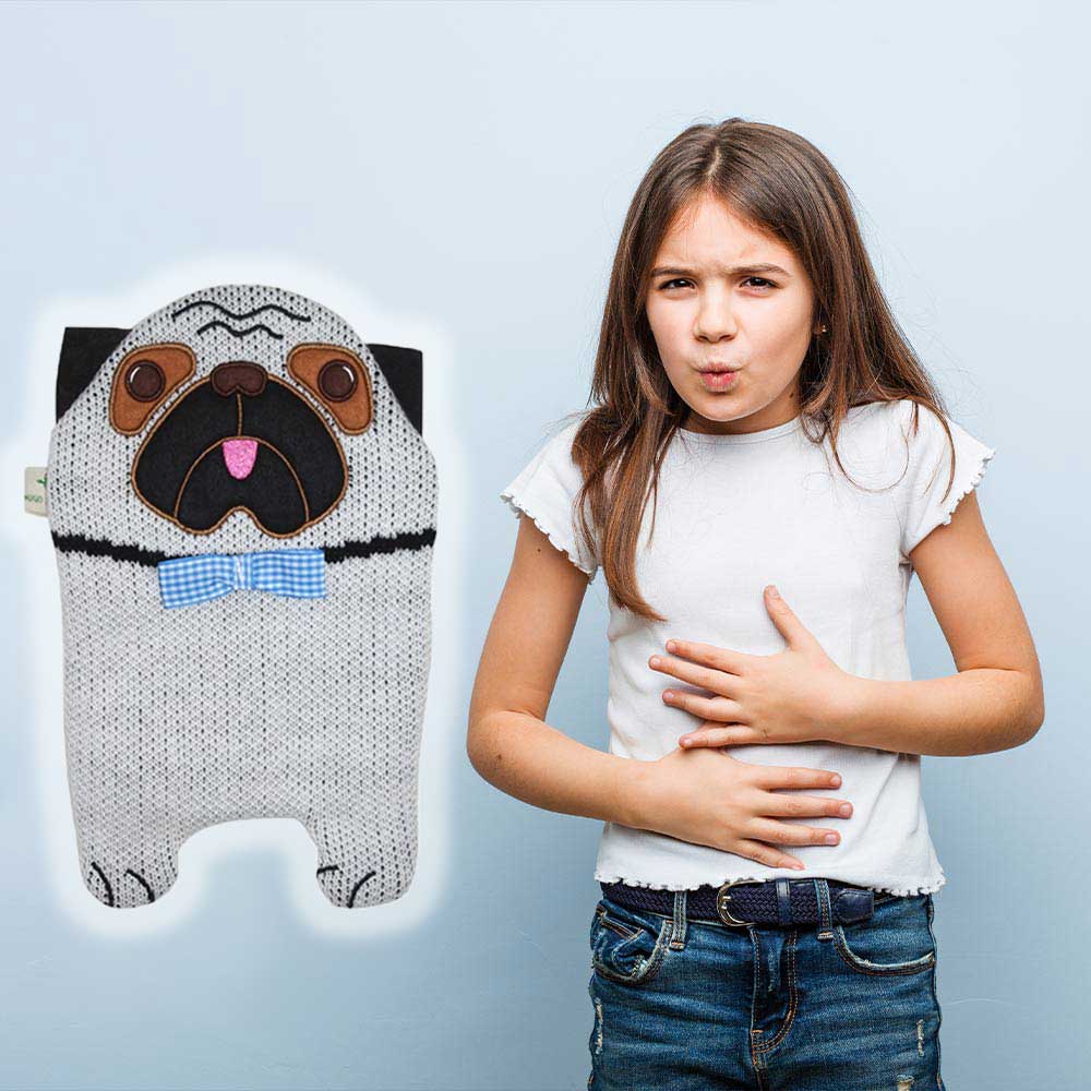Hugo Frosch Eco Hot Water Bottle 0.8 L, Knitted Cover Pug