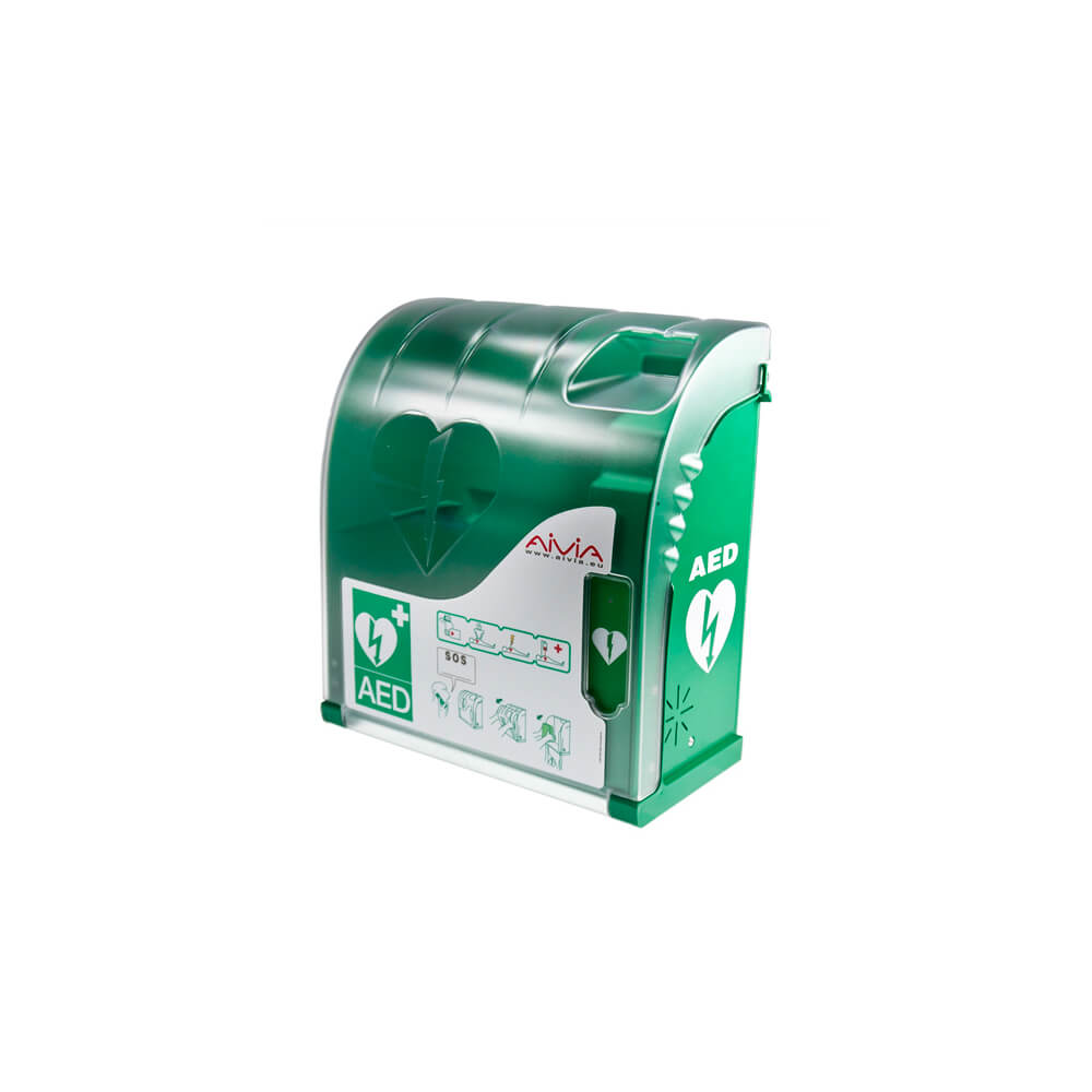 Wall box for defibrillator, ABS plastic, alarm function