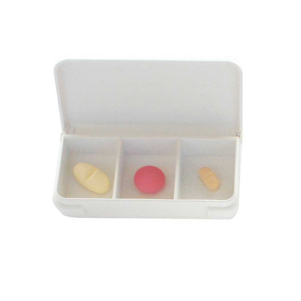 Behrend pillbox, white, S, small, 3 chambers, 10 pieces