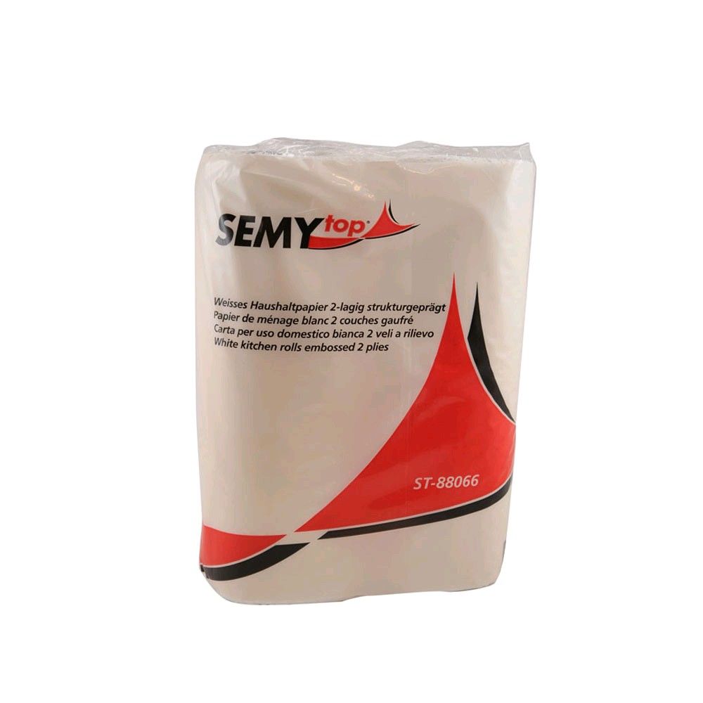 SEMYTop White Household Paper, 2-layered, 12 x 2 rolls