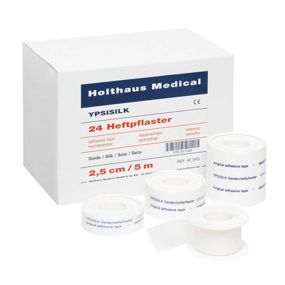 Holthaus Medical YPSISILK Adhesive Plaster, Protective Ring, 1,25cmx5m