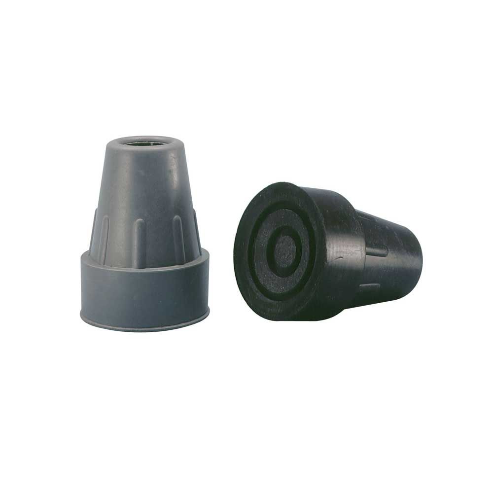 Behrend crutch caps, non-skid, no abrasion, grey, 16mm