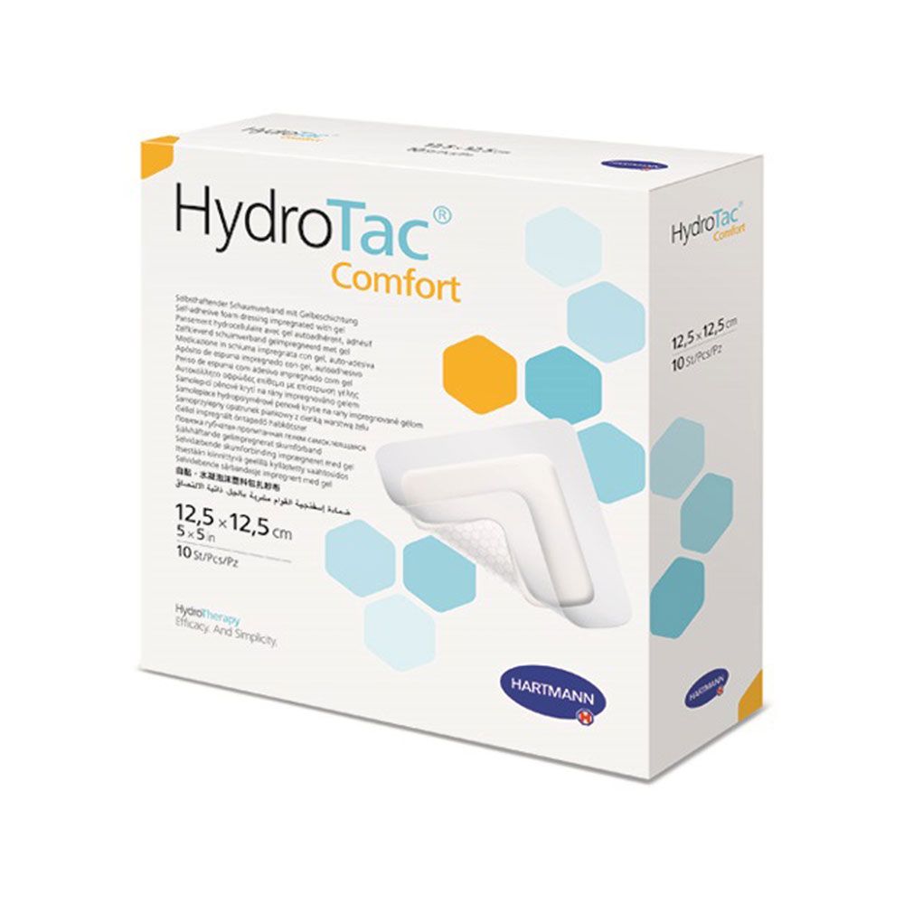 HydroTac comfort foam dressing 12,5x12,5cm, 10 pieces