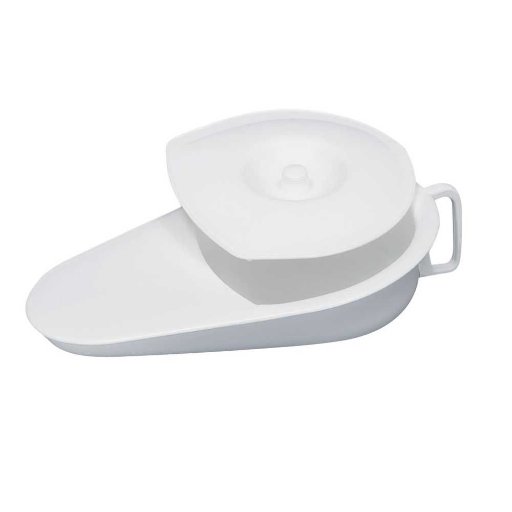 Behrend Bedpan, oval, with lid, plastic, 40x29x8cm