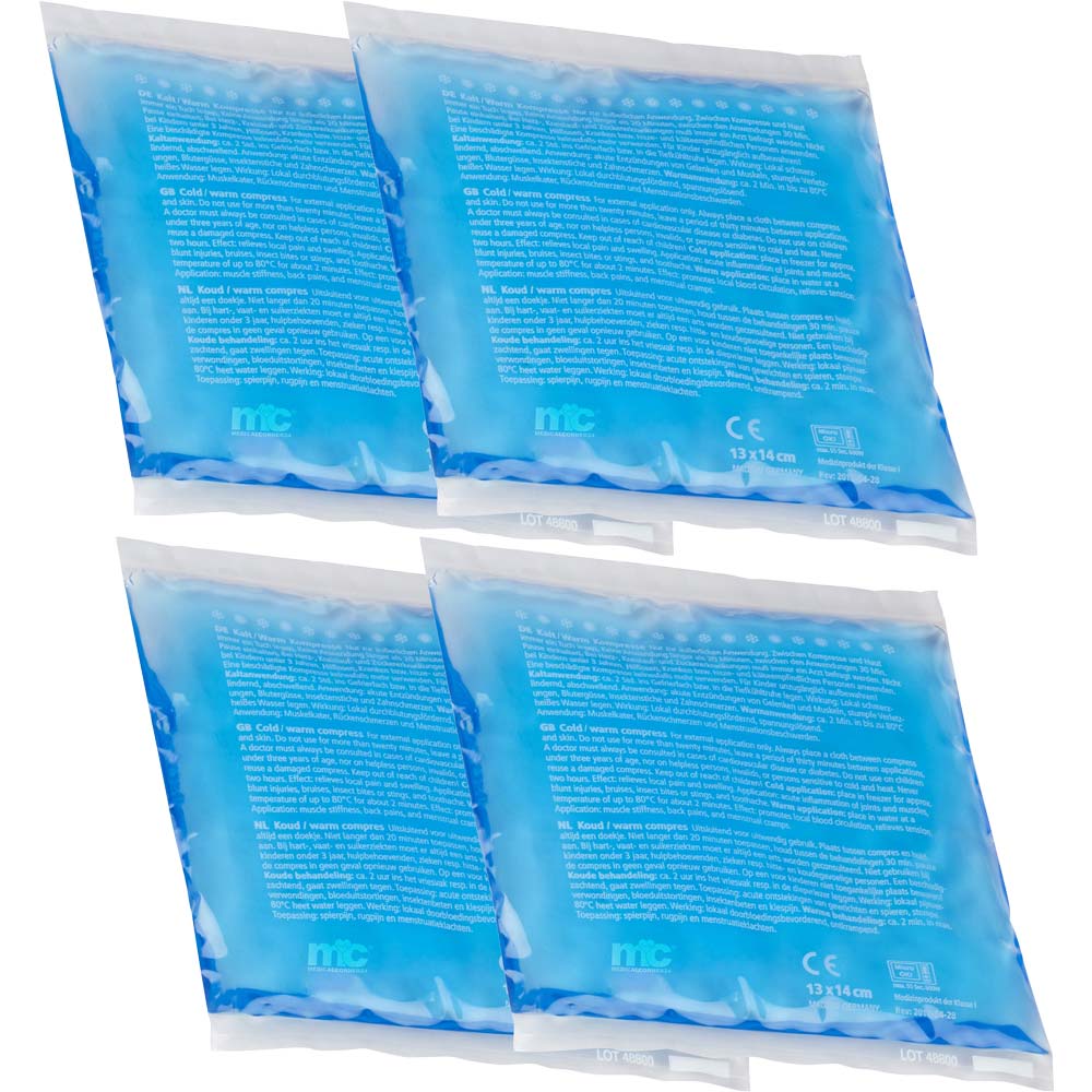 Hot and Cold Compresses, 13 x 14 cm, 4 items, individually wrapped