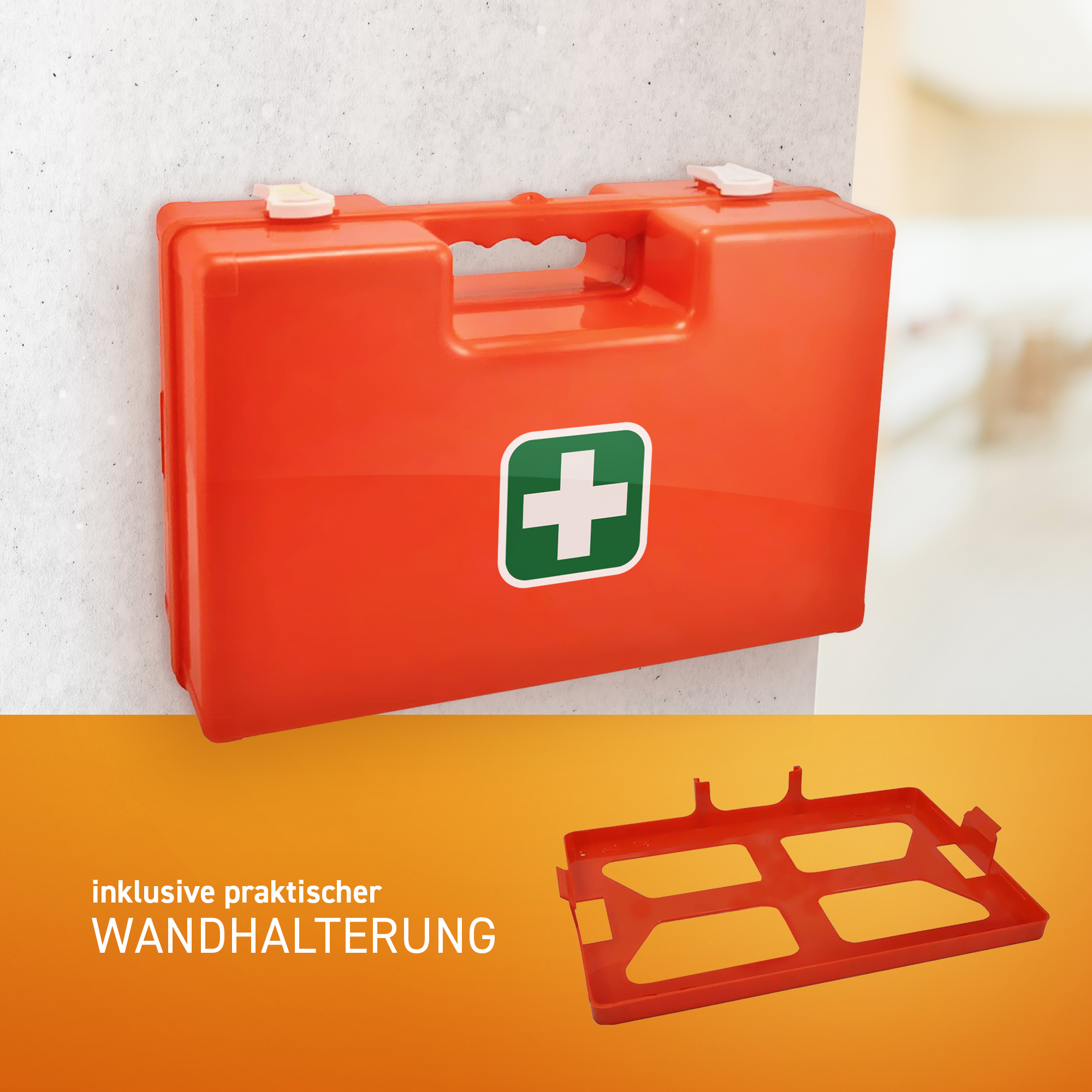 First Aid Kit, filled, small, according to DIN 13157