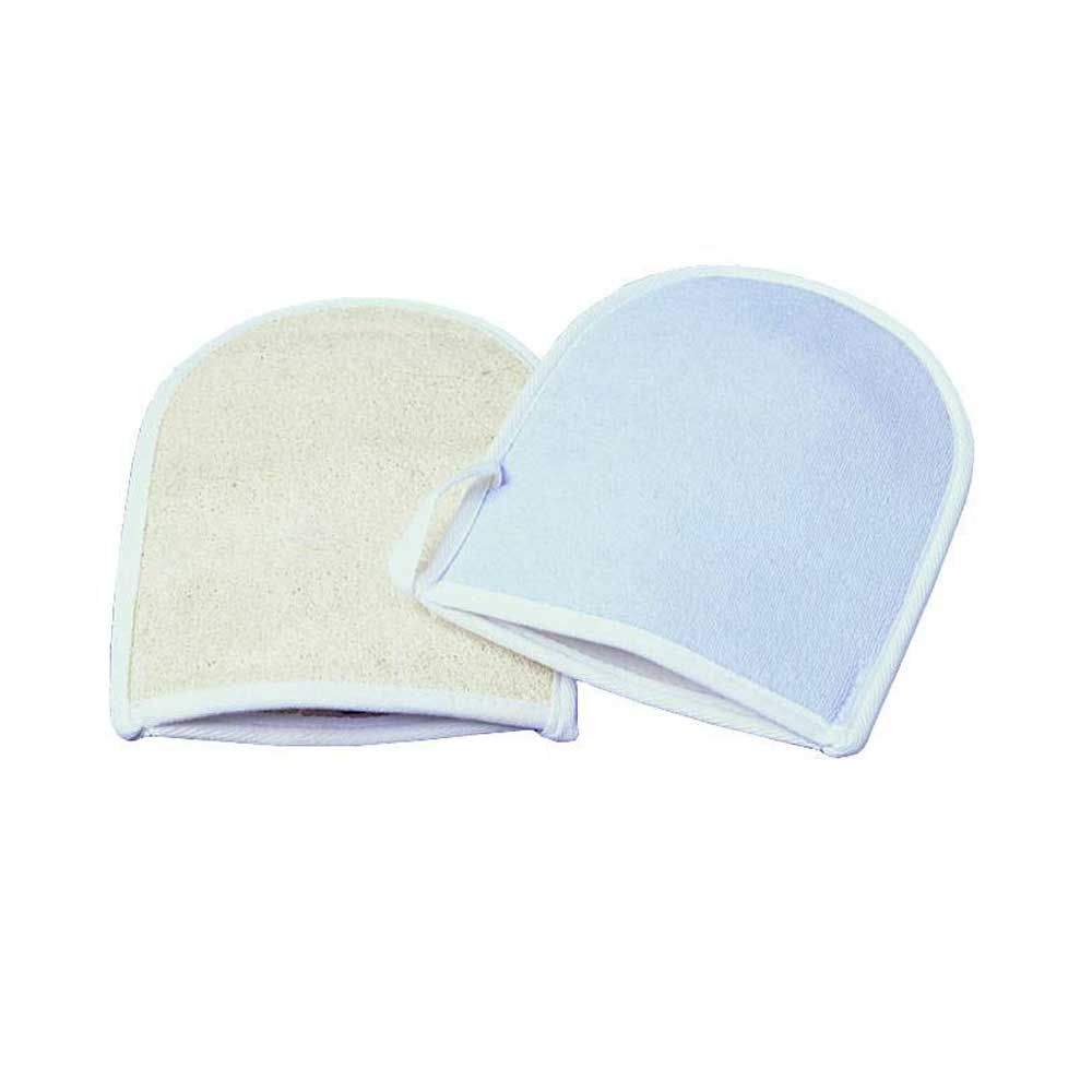 Behrend massage glove, 2-sided, loofah / terry, 21x16cm