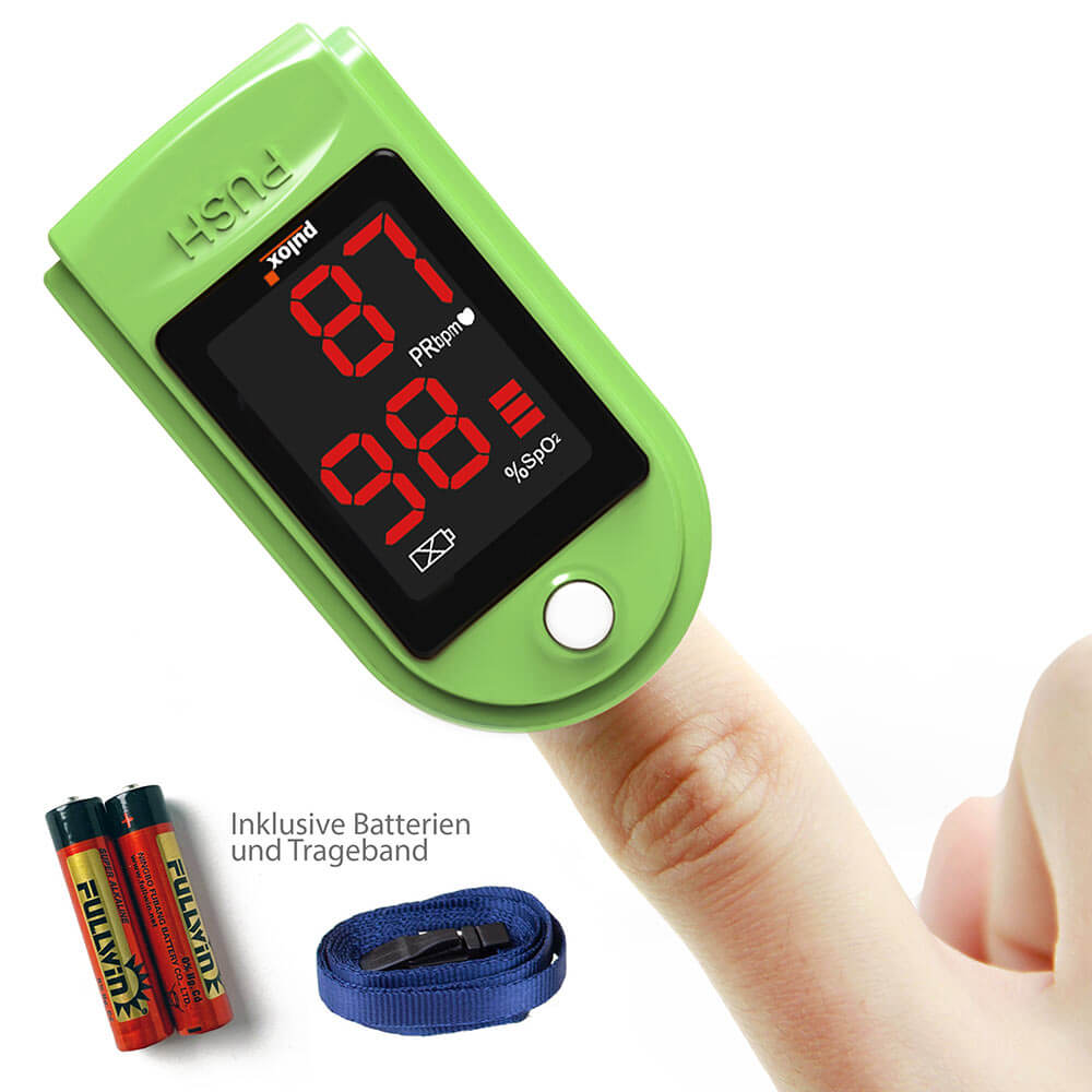 Pulox Finger Pulse Oximeter PO-100, with LED display, various. colors