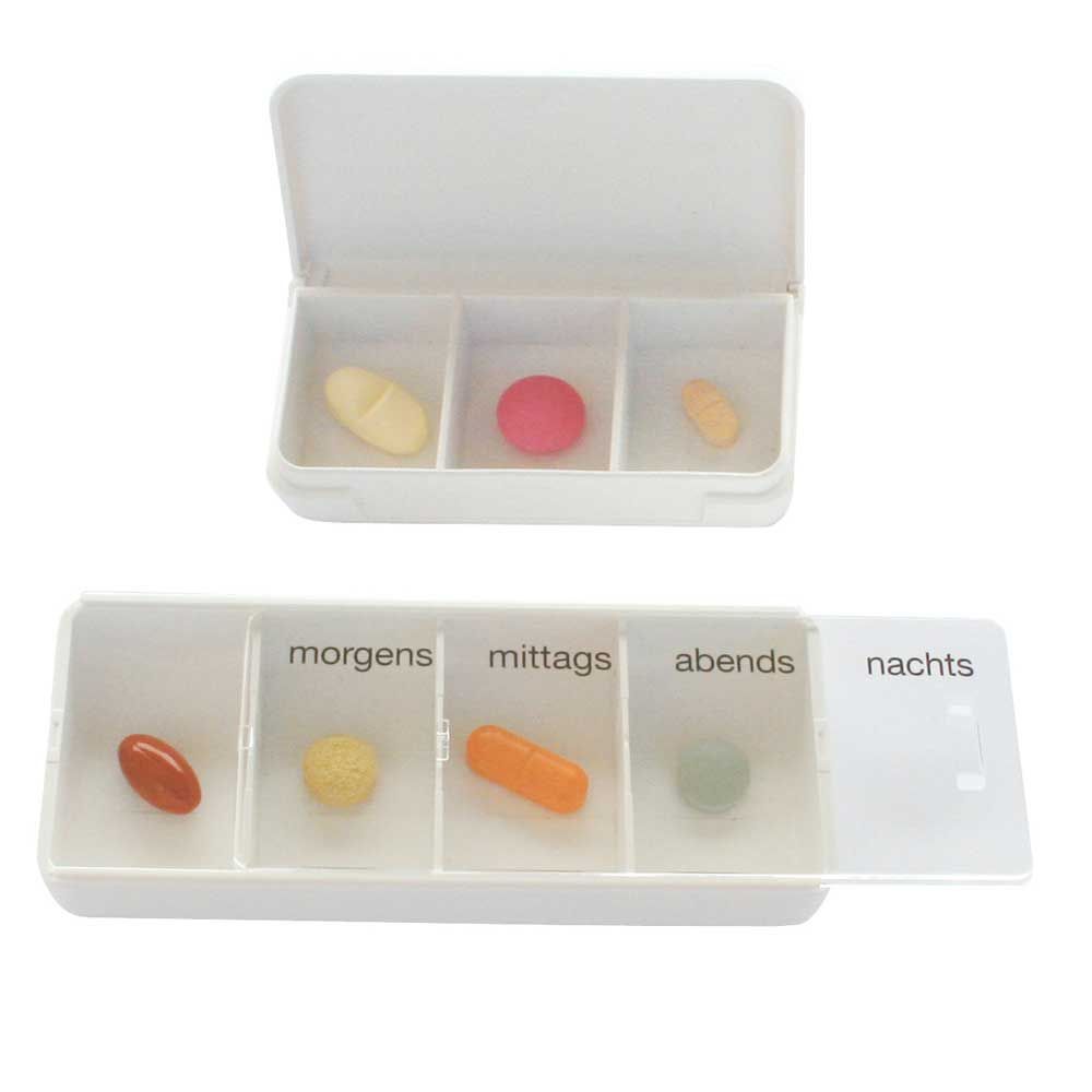 Behrend pillbox, white, 10x small or 5x large