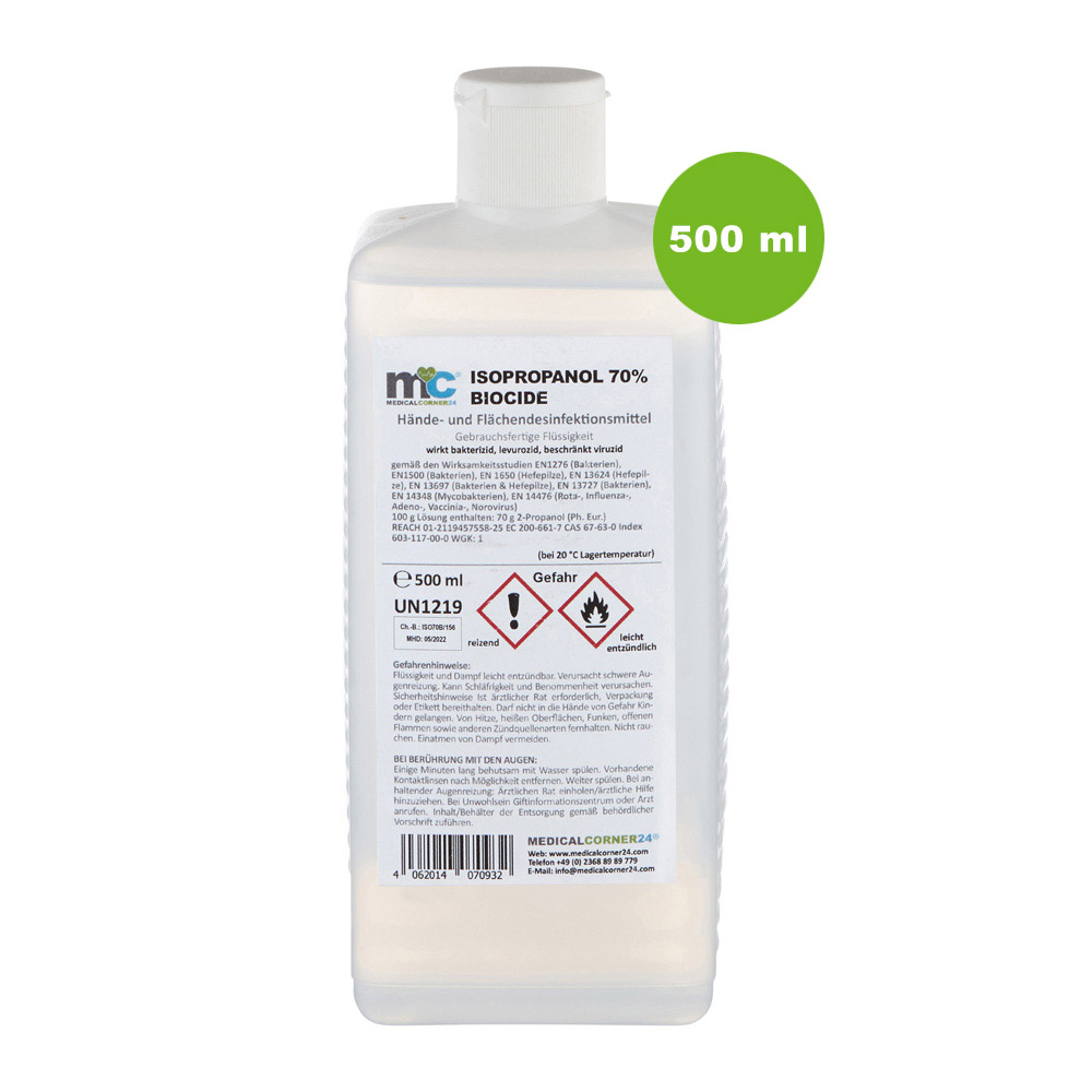 MC24® Hands/Surface Disinfection Biocide, Rectangle Hinges Flap, 500ml
