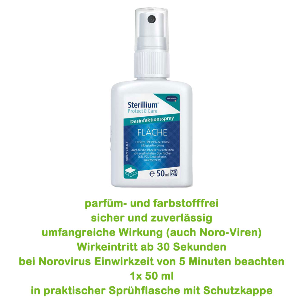 Hartmann Sterillium Protect & Care Surface Disinfectant, Spray, 50ml