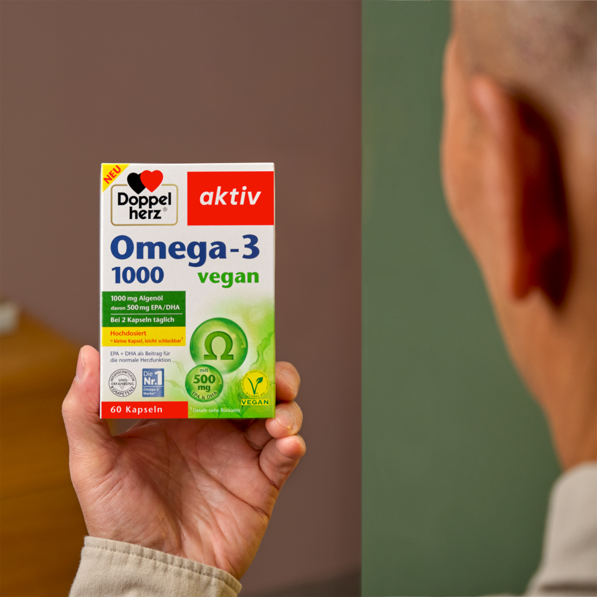 Doppelherz aktiv Omega-3, 1000 vegan, 60 Capsules