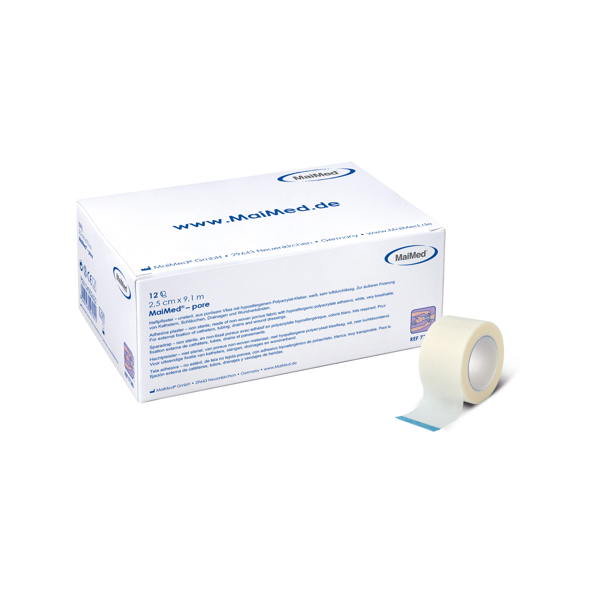 MaiMed Pore, Adhesive Plaster from Non-Woven Material, 5cmx9.1m, 6 pcs.