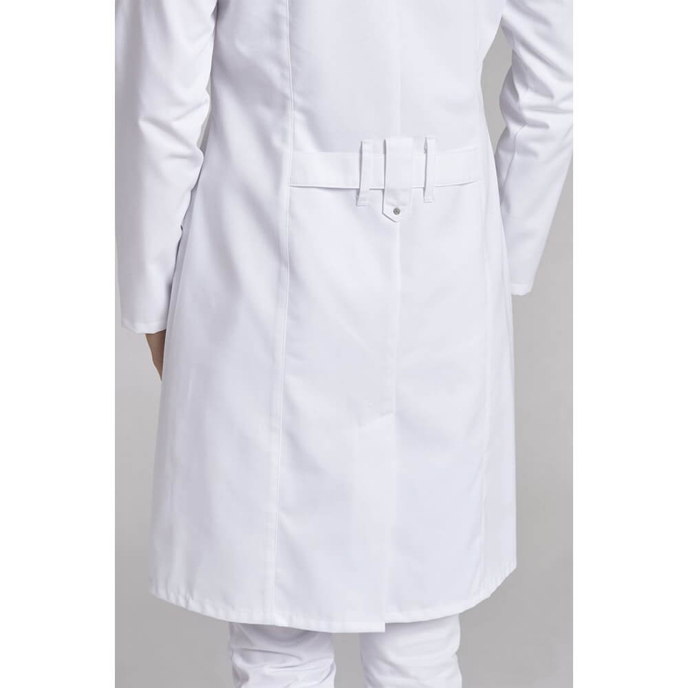 Leiber Coat for ladies, long sleeve, side/peep pockets, white, size 38