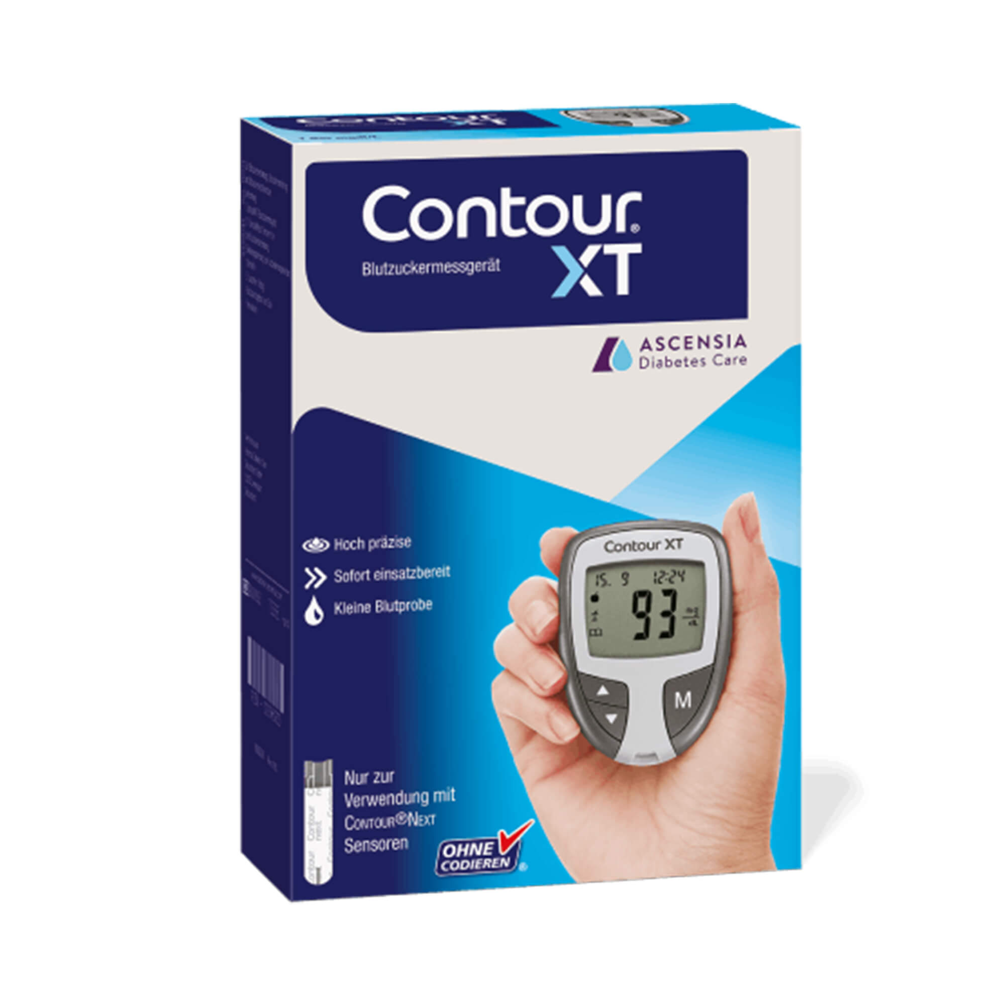 Bayer blood glucose meter CONTOUR® XT, large display, variants, 1 Set