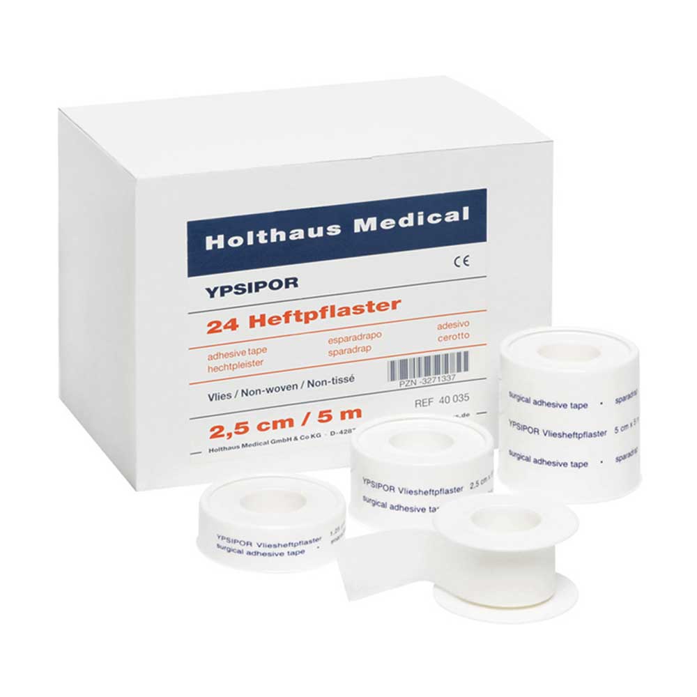 Holthaus Medical YPSIPOR Adhesive Plaster, Nonwoven, 1,25cmx5m