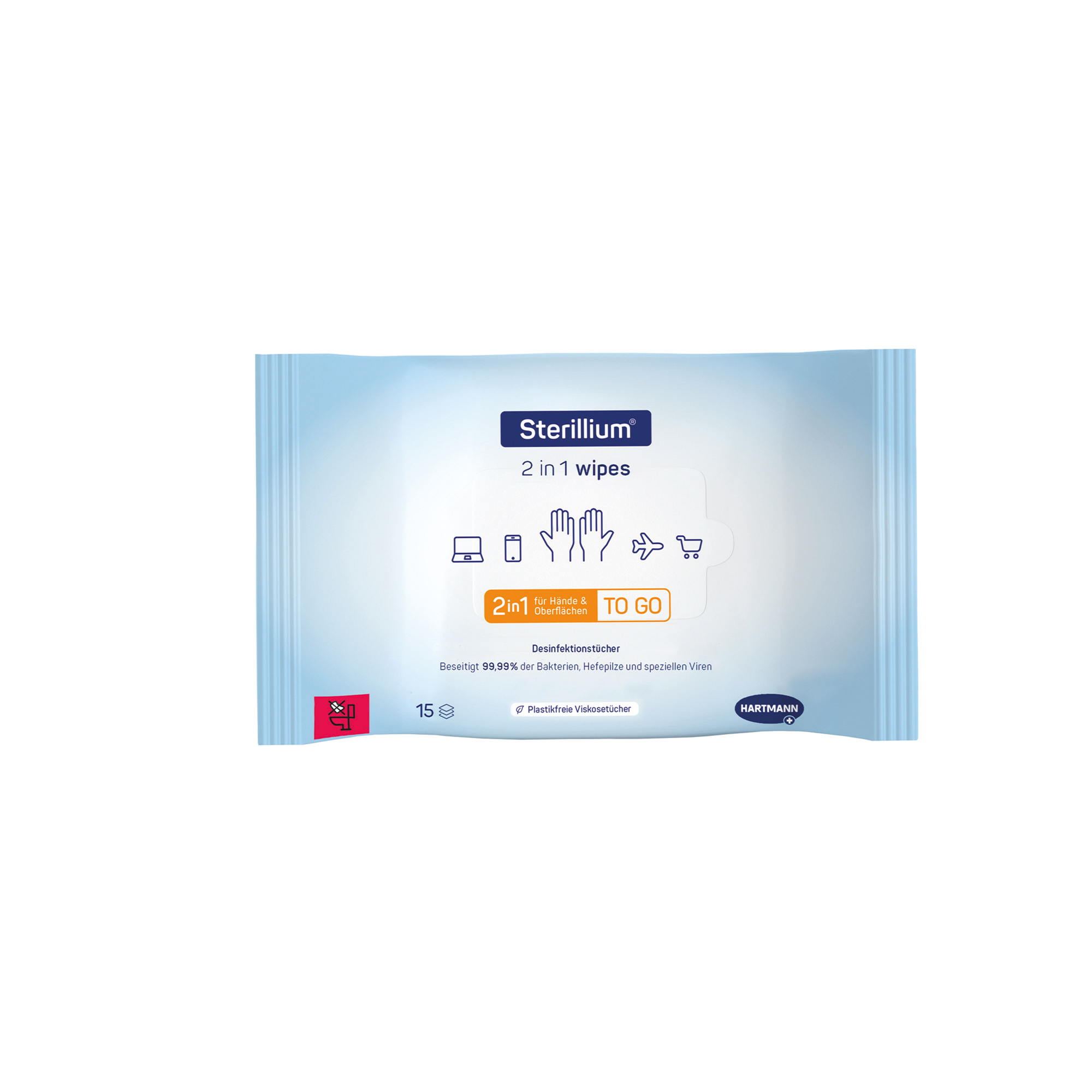 Hartmann Sterillium® 2 in 1 wipes, hand and surface disinfection wipe