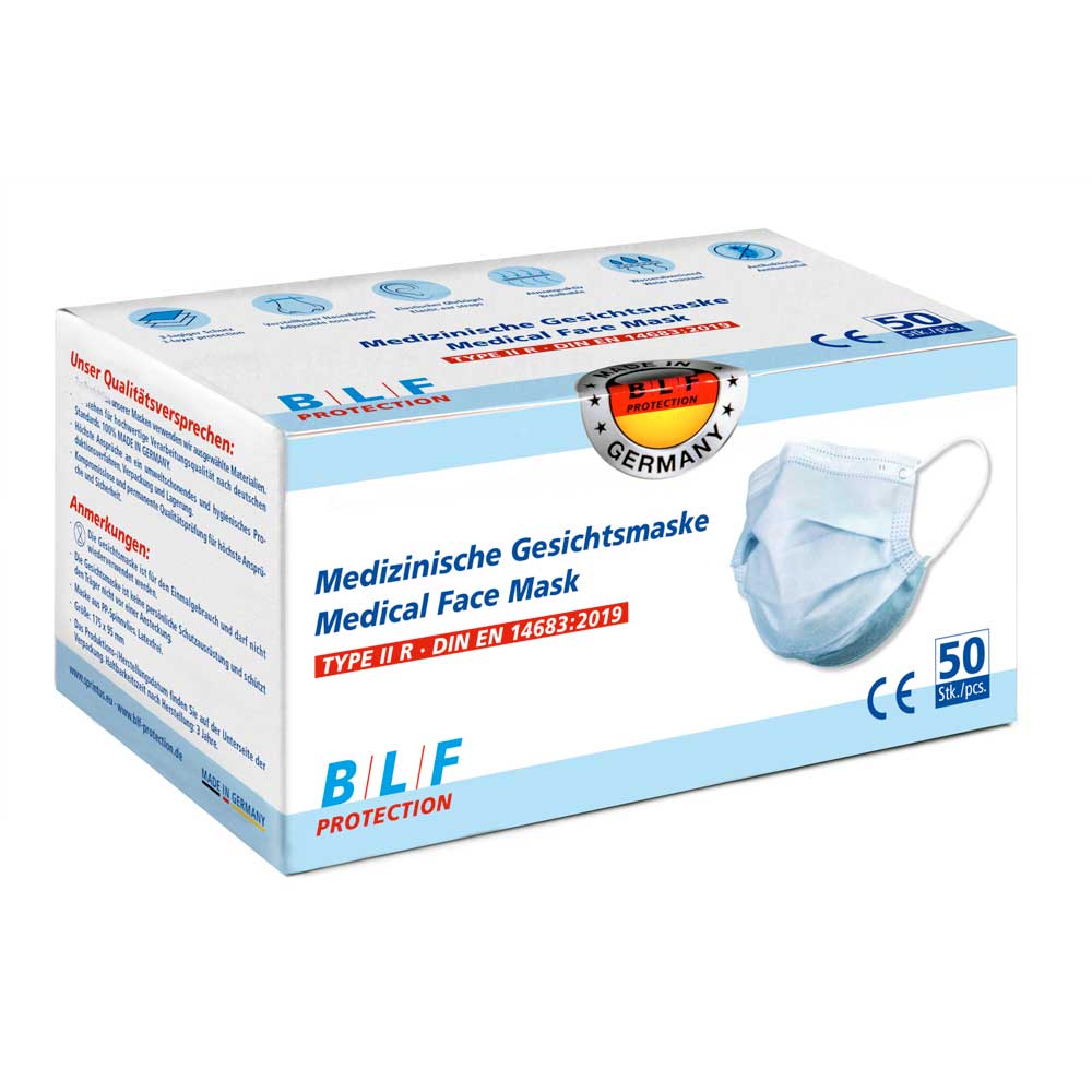 Pandemic protection set with medical masks, hand disinfection gel