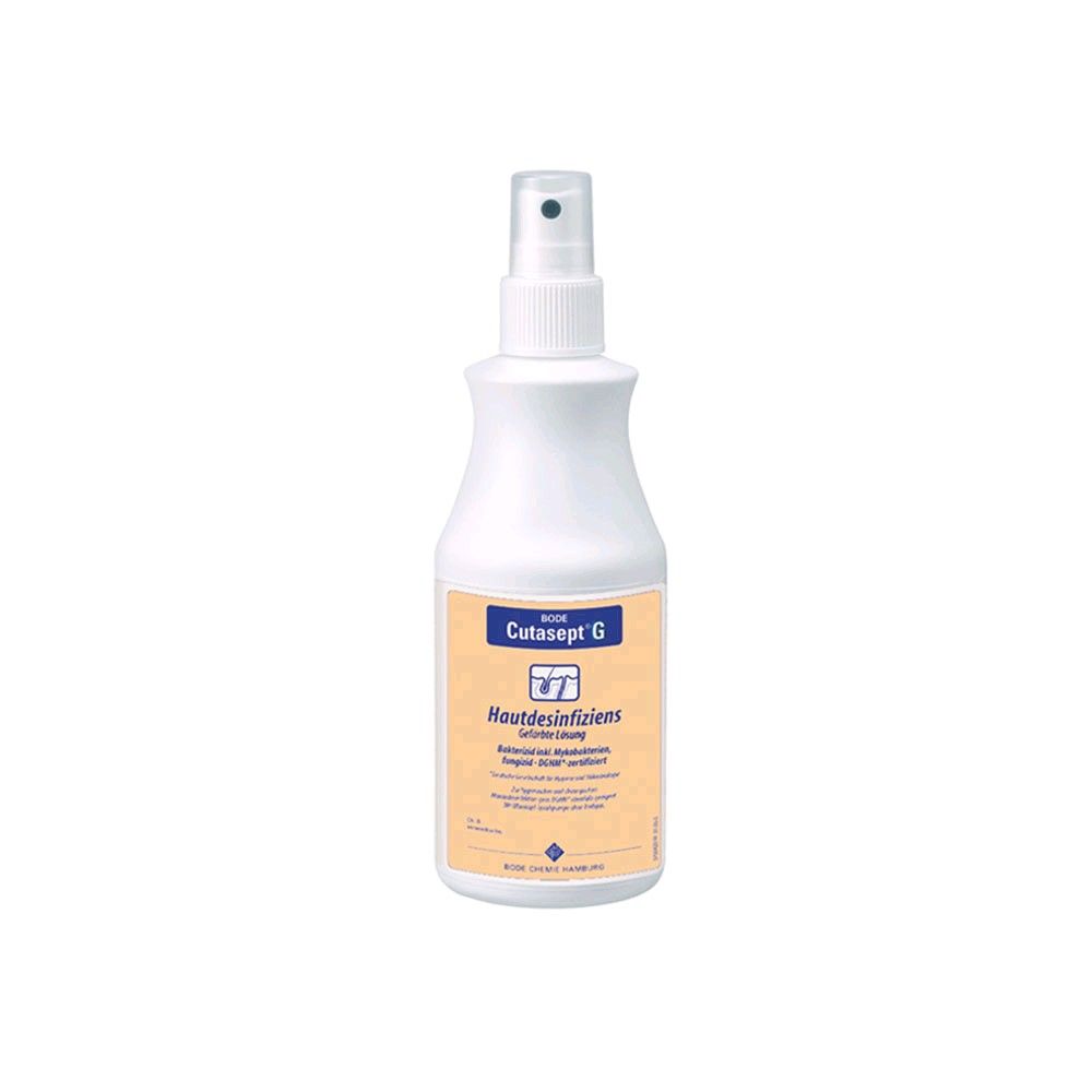 Cutasept G Coloured Skin Disinfectant by Bode, 250 ml spray bottle