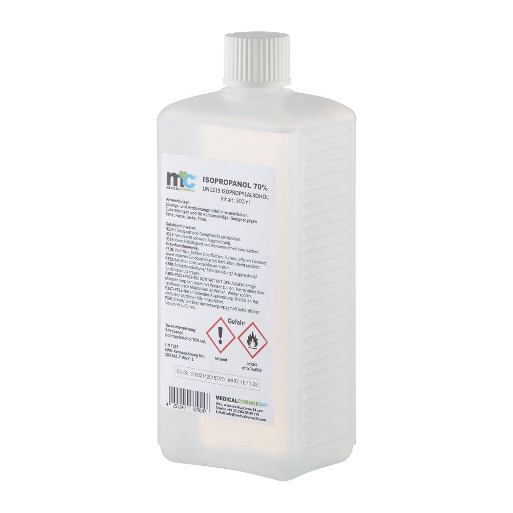 Isopropanol 70% isopropyl alcohol, 500 ml bottle