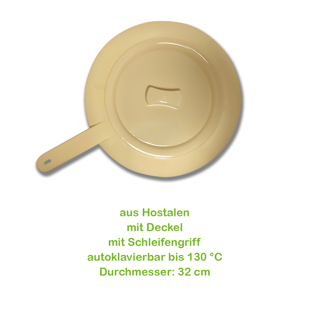 Behrend bedpans, Hostalen, loop handle, lid, 32 cm